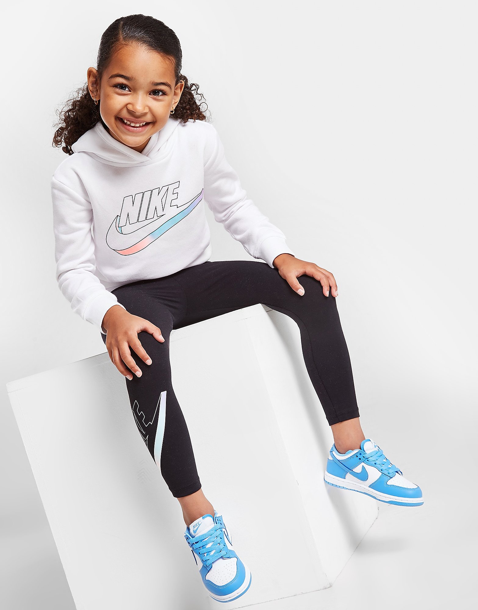 

Nike Girls' Pearl Hooded Tracksuit Children - White/Black - Kids, White/Black