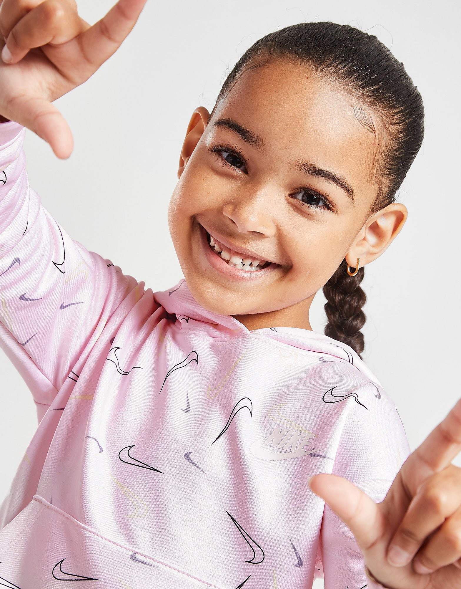 

Nike Girls' All Over Print Swoosh Hoodie Children - Pink - Kids, Pink