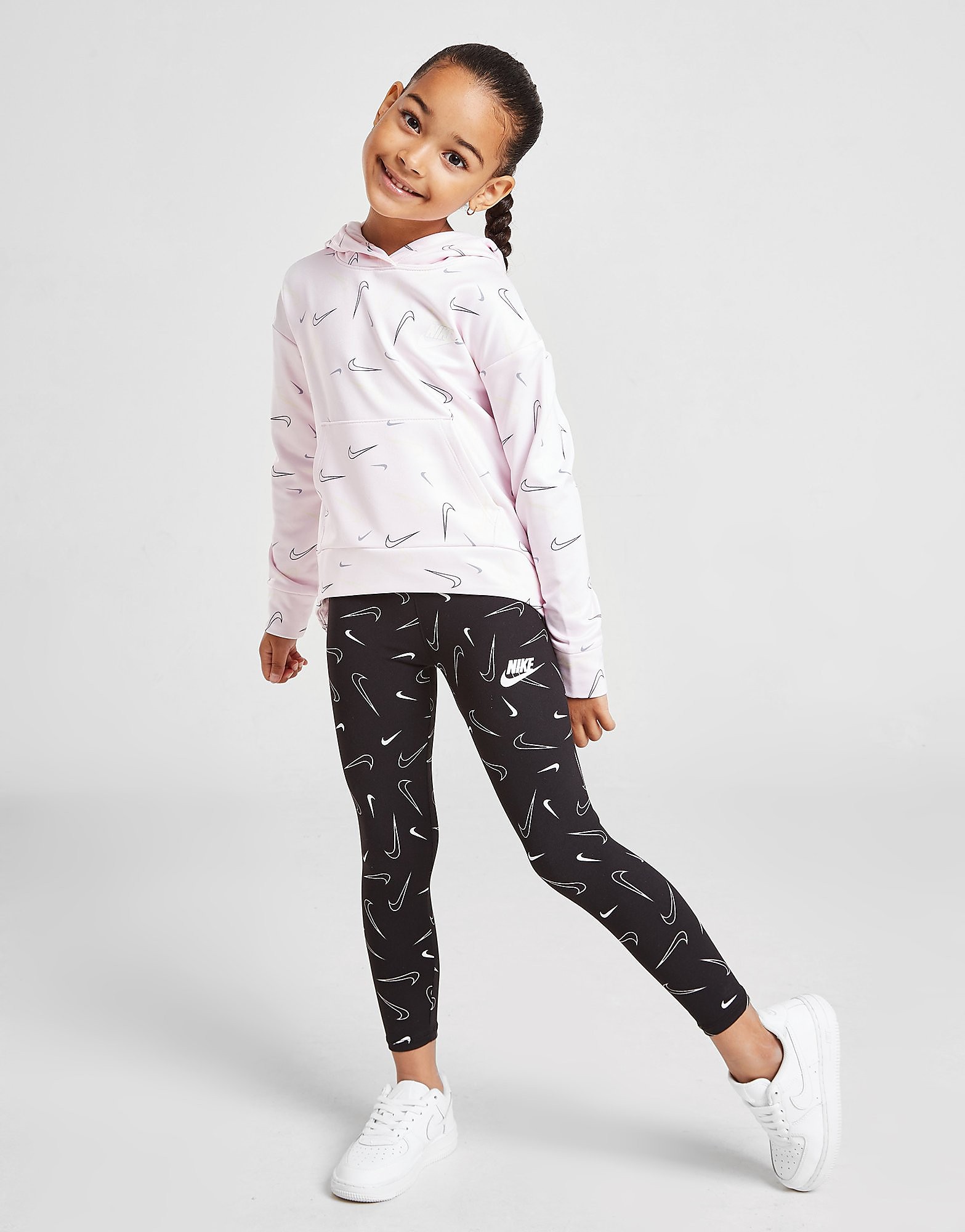 

Nike Girls' All Over Print Swoosh Leggings Children - Black - Kids, Black