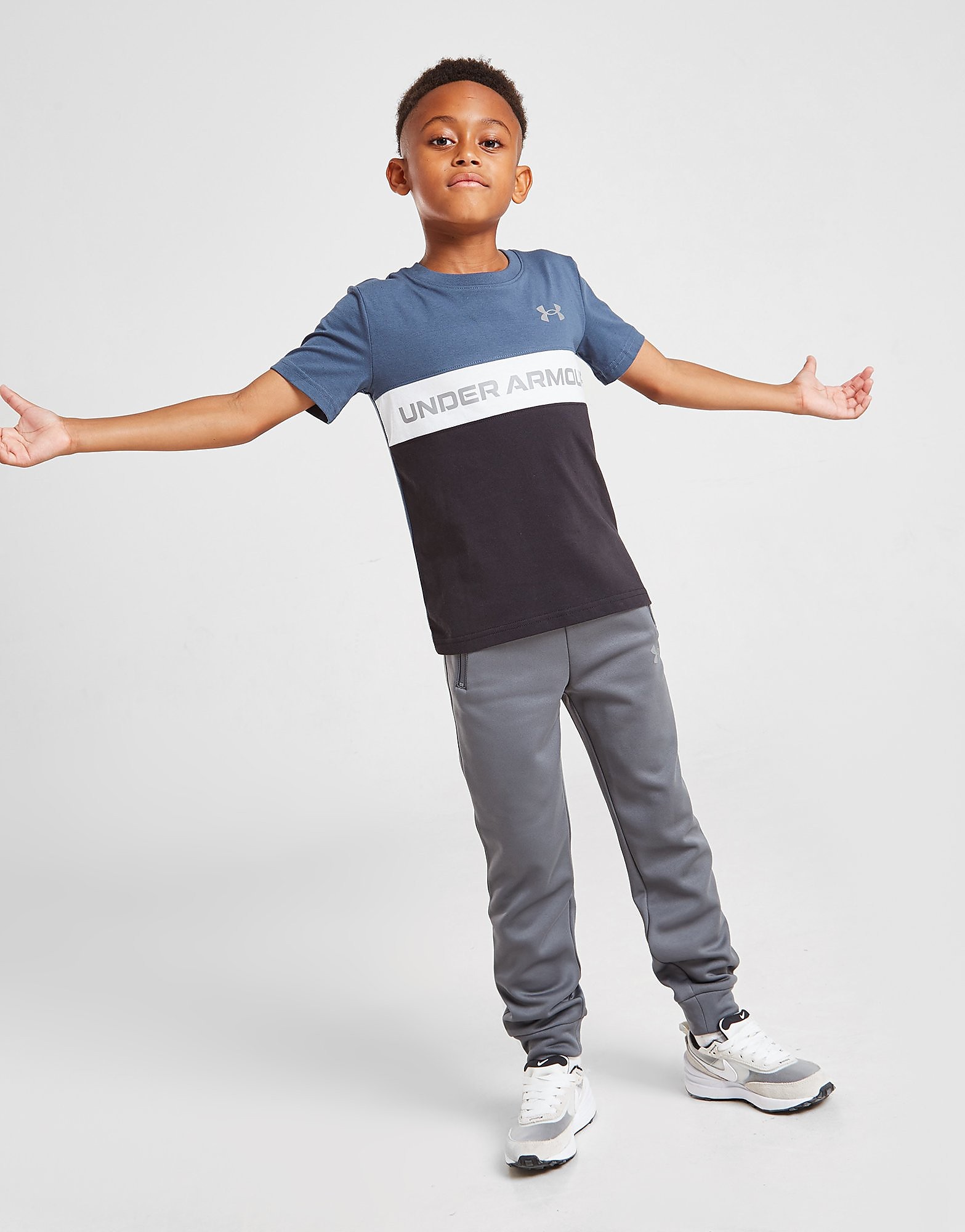 

Under Armour Colour Block Logo T-Shirt Children - Only at JD - Blue - Kids, Blue