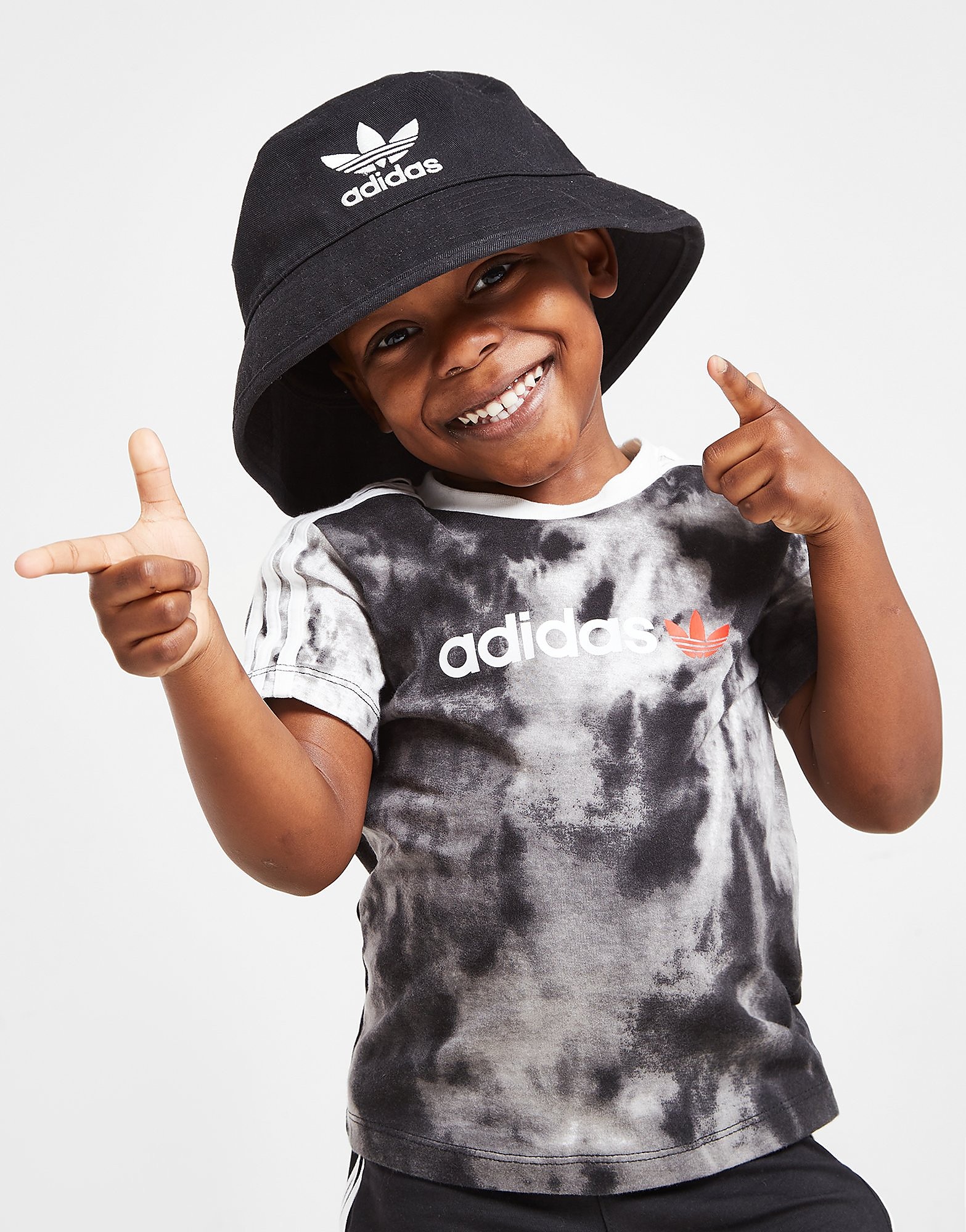 

adidas Originals Tie Dye T-Shirt/Shorts Set Infant - Only at JD - Black - Kids, Black