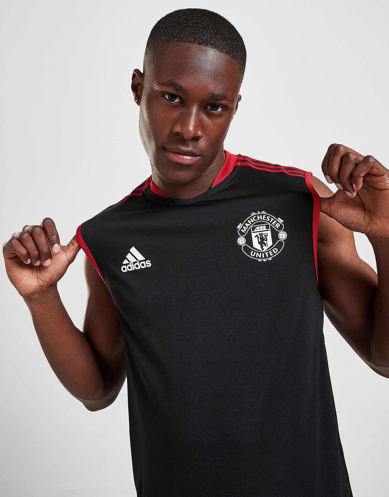 

adidas Manchester United FC Sleeveless Jersey - Black - Mens, Black