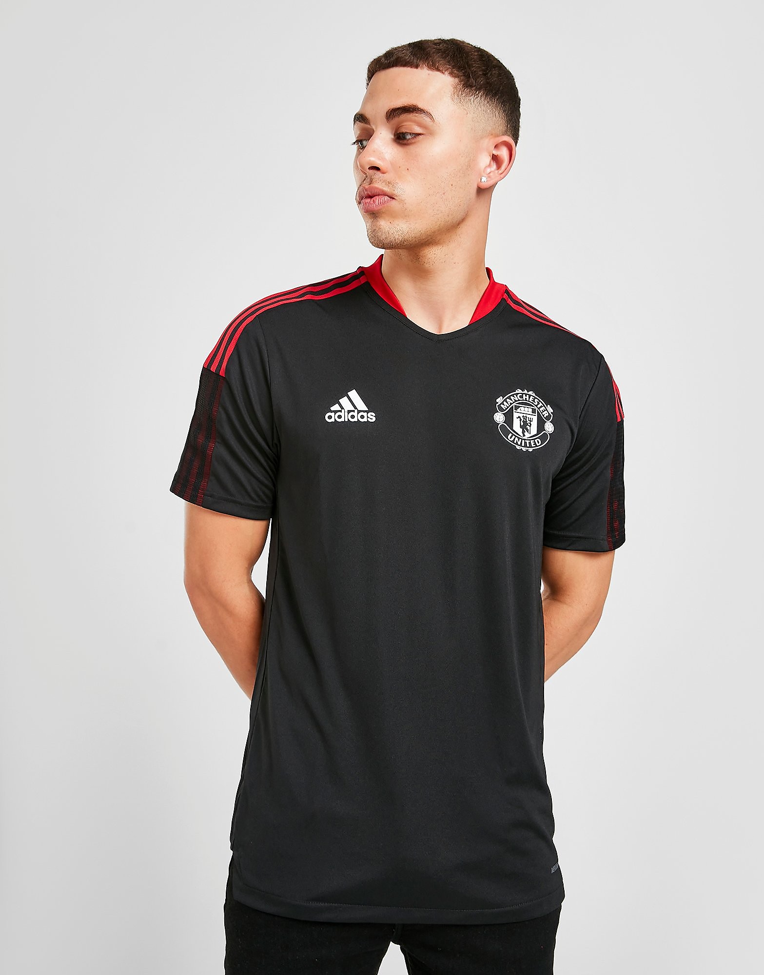 

adidas Manchester United FC Training Shirt - Black - Mens, Black