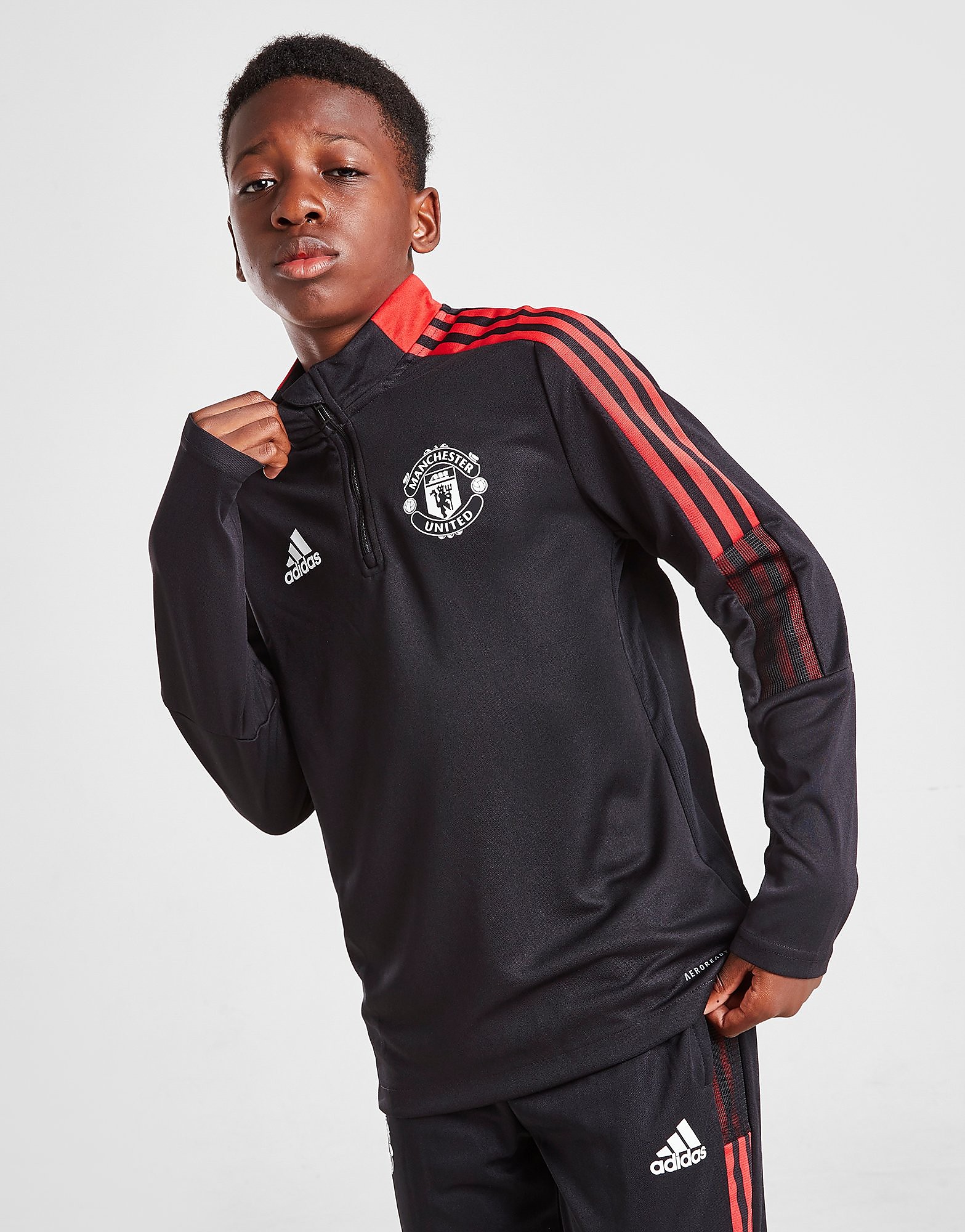 

adidas Manchester United FC Training Top Junior - Black - Kids, Black