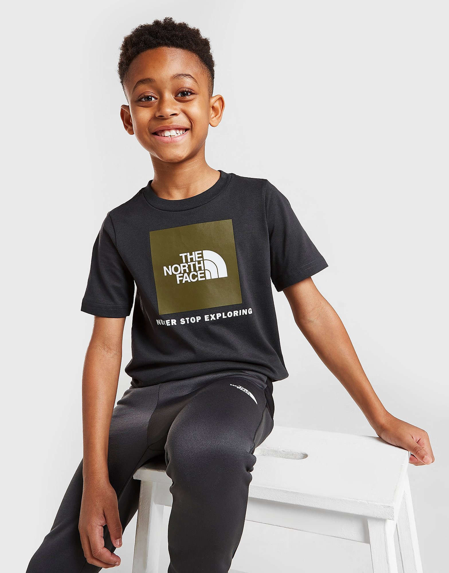 

The North Face Box Logo T-Shirt Children - Grey - Kids, Grey