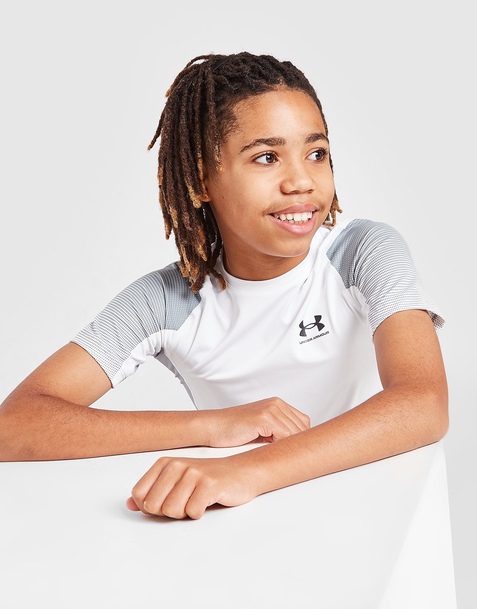 

Under Armour HeatGear Fade T-Shirt Junior - White - Kids, White