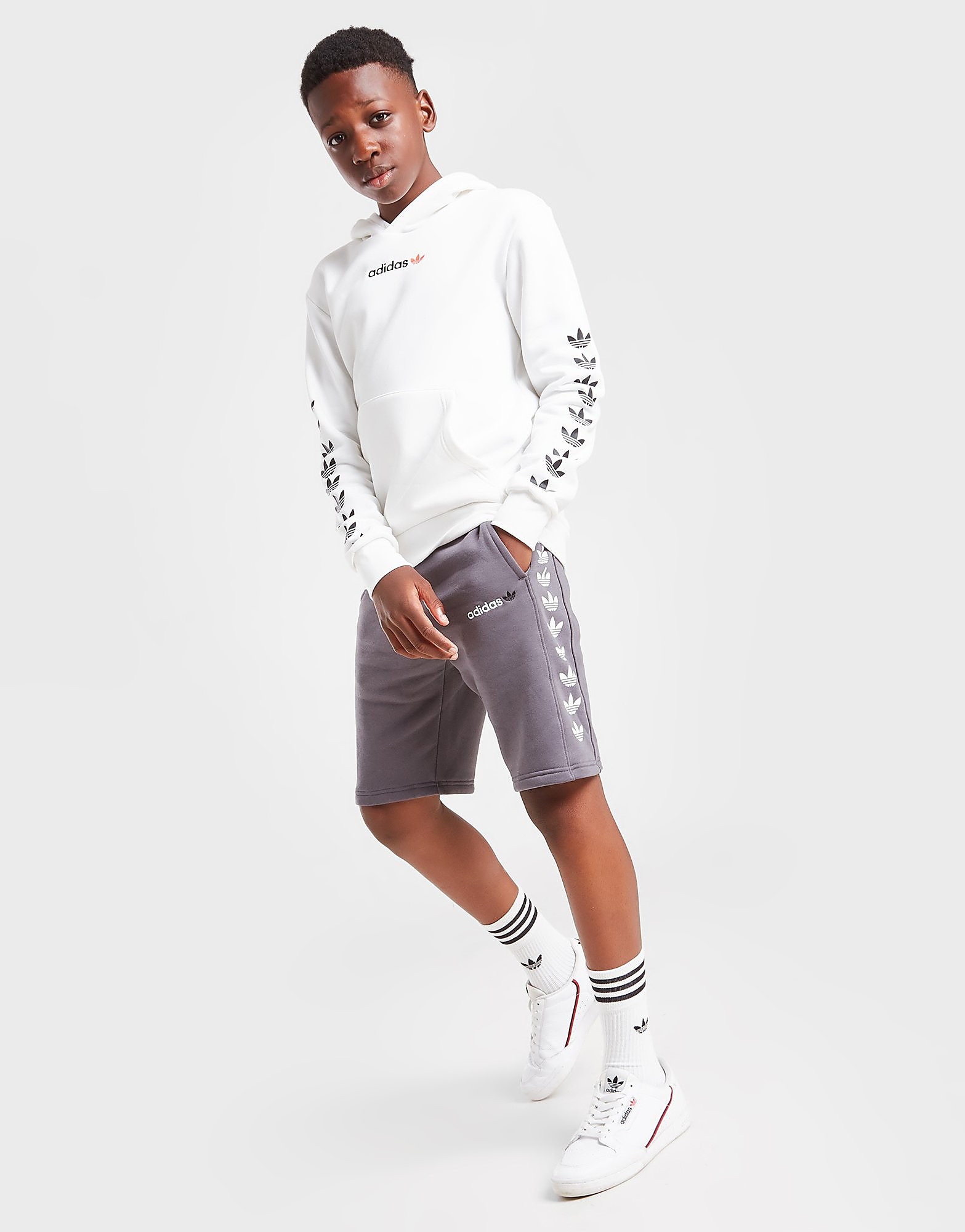 

adidas Originals Repeat Trefoil Shorts Junior - Only at JD - Grey - Kids, Grey