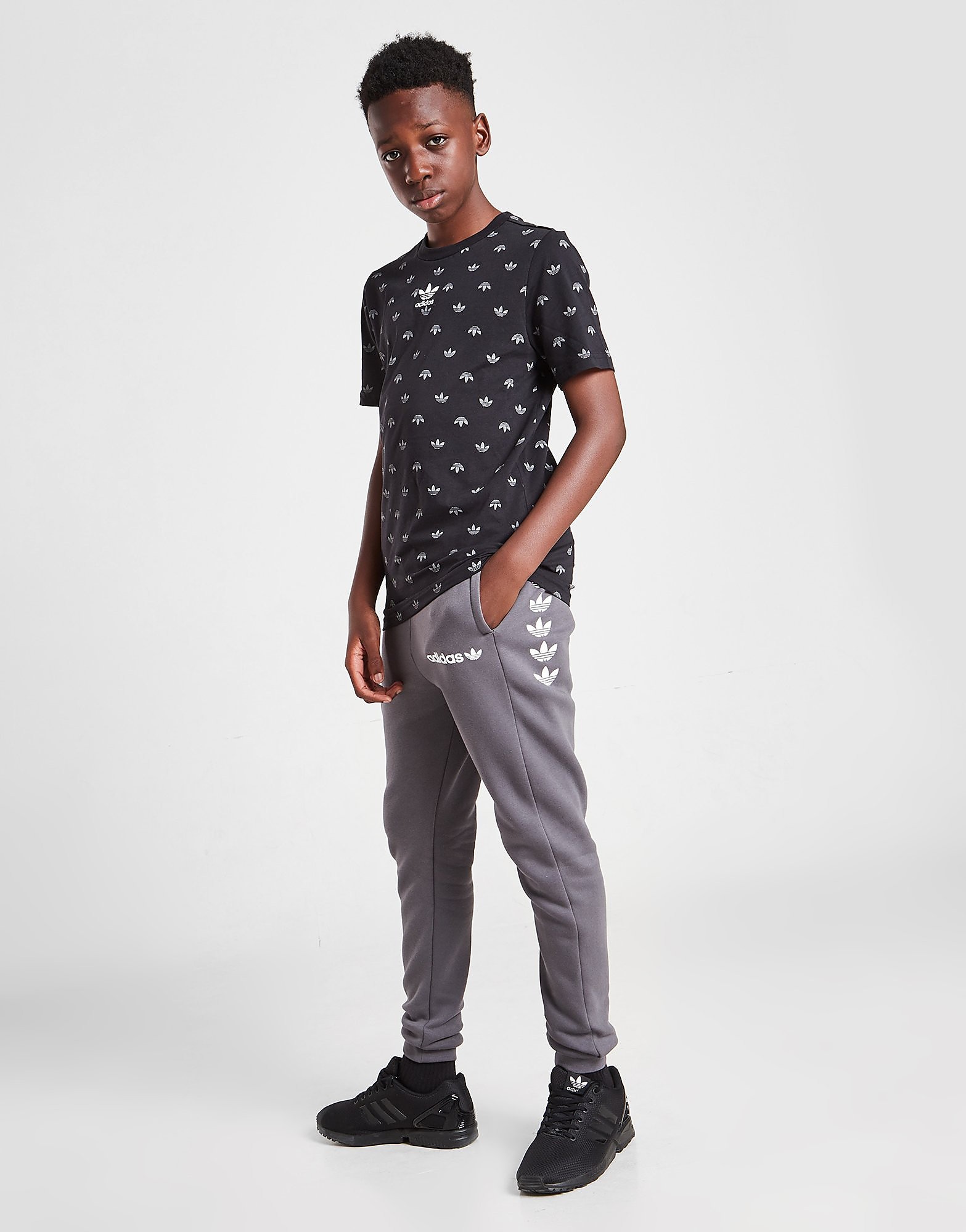 

adidas Originals Repeat Trefoil Joggers Junior - Only at JD - Grey - Kids, Grey