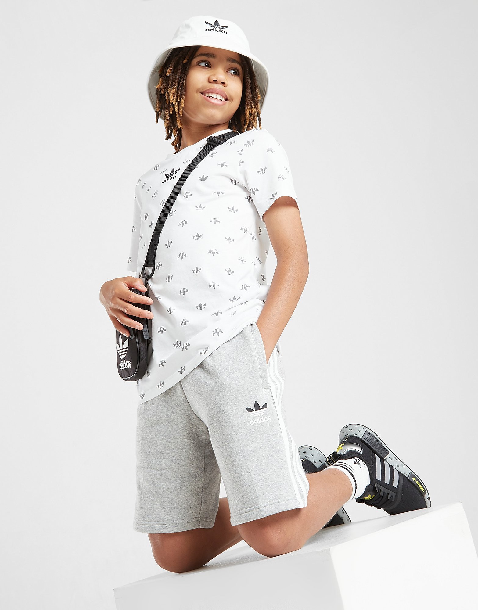 

adidas Originals Sliced Shorts Junior - Only at JD - Grey - Kids, Grey