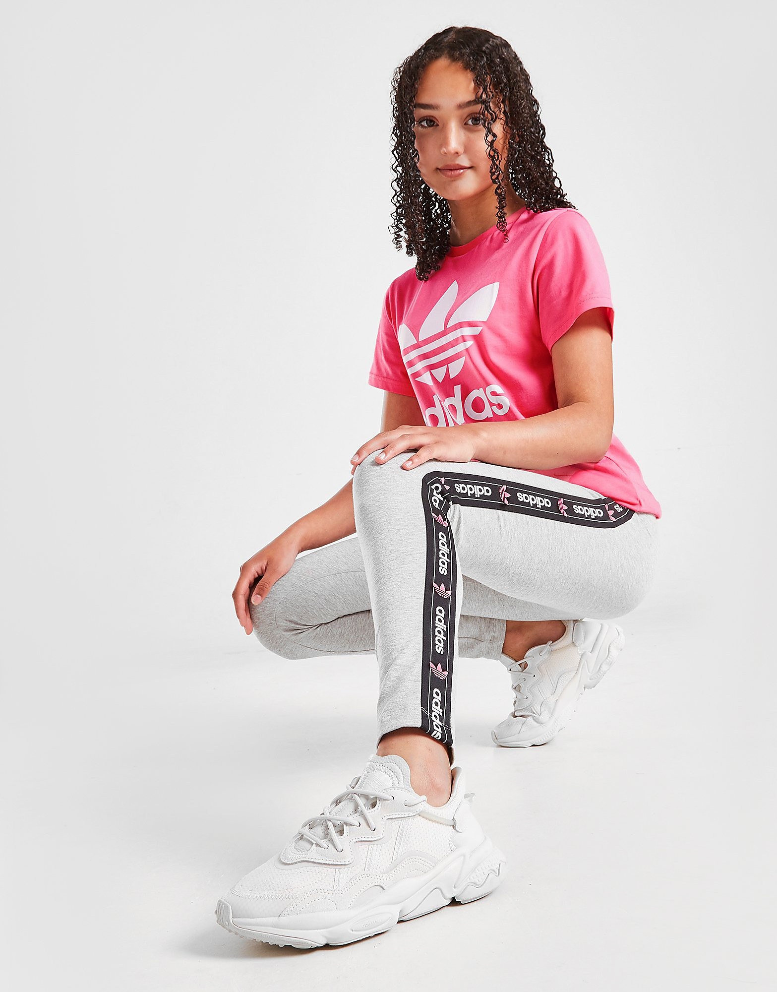 

adidas Originals Girls' Tape Leggings Junior - Only at JD - Grey - Kids, Grey