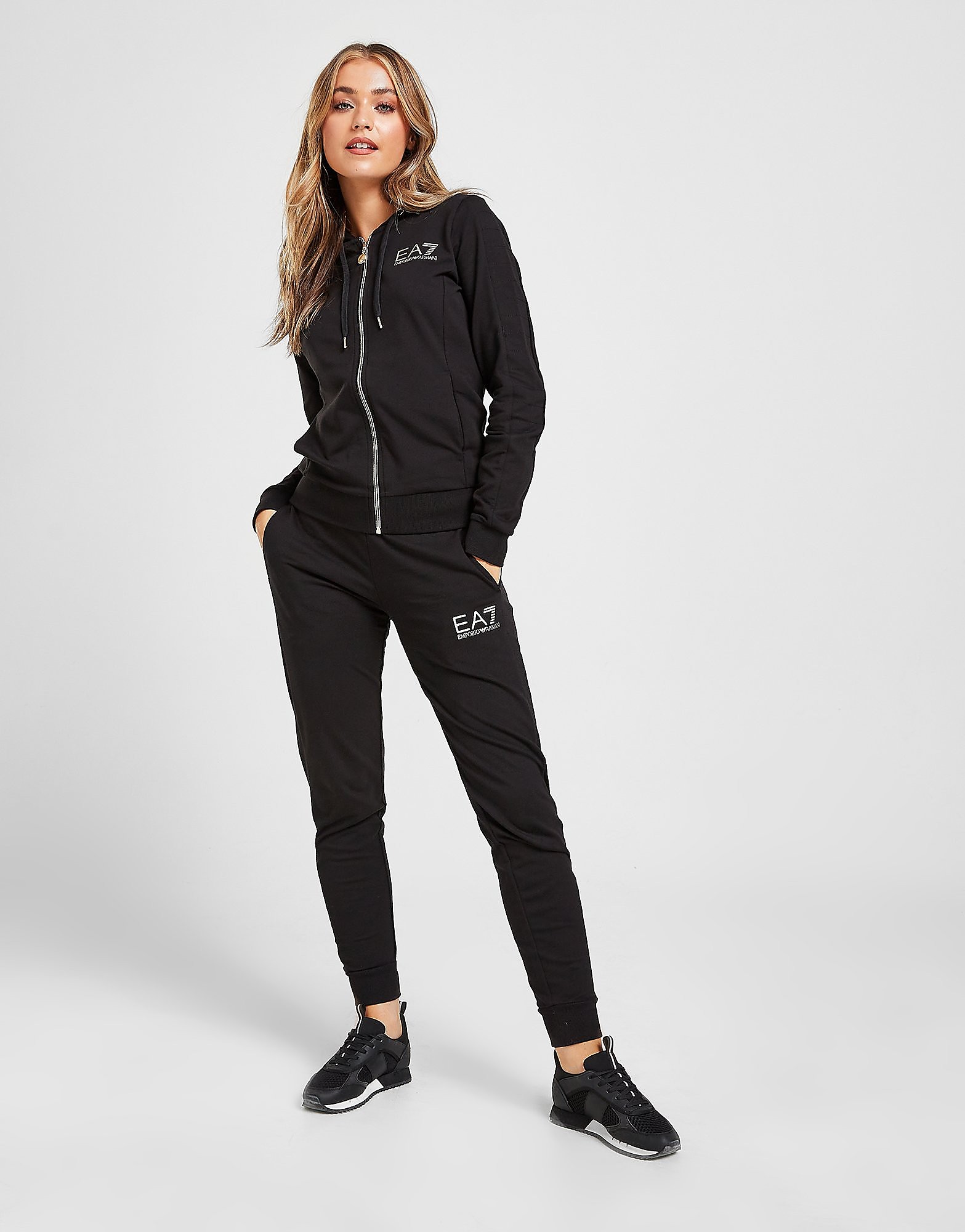 Emporio Armani EA7 Quilt Tracksuit - Black - Womens, Black