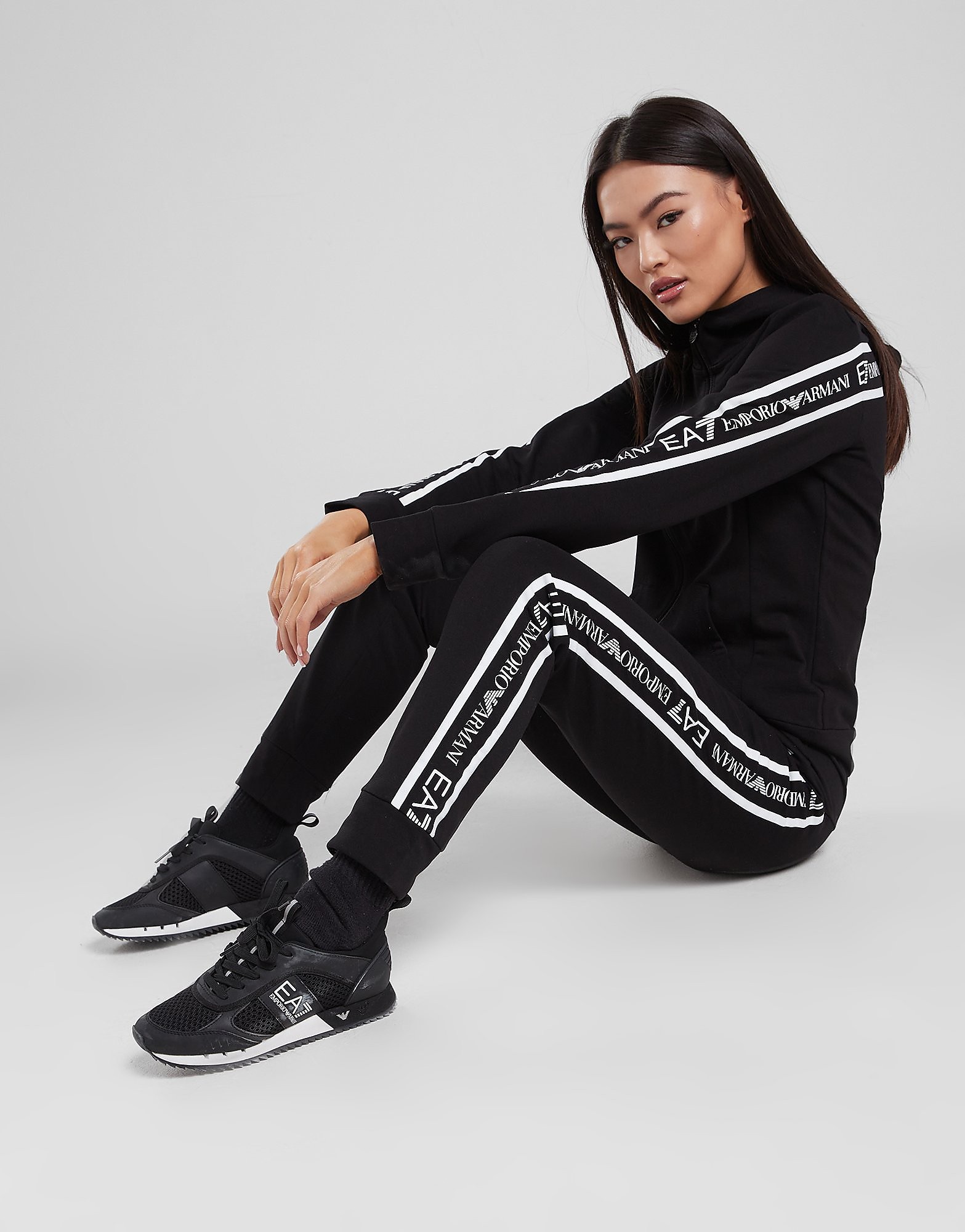 

Emporio Armani EA7 Tape Side Joggers - Only at JD - Black - Womens, Black