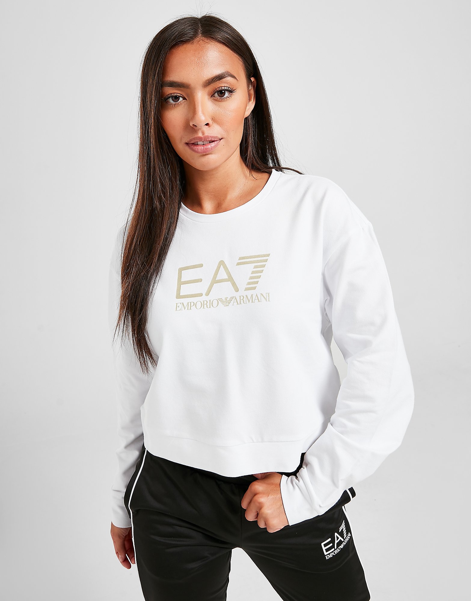 

Emporio Armani EA7 Core Crew Neck Sweatshirt - White - Womens, White