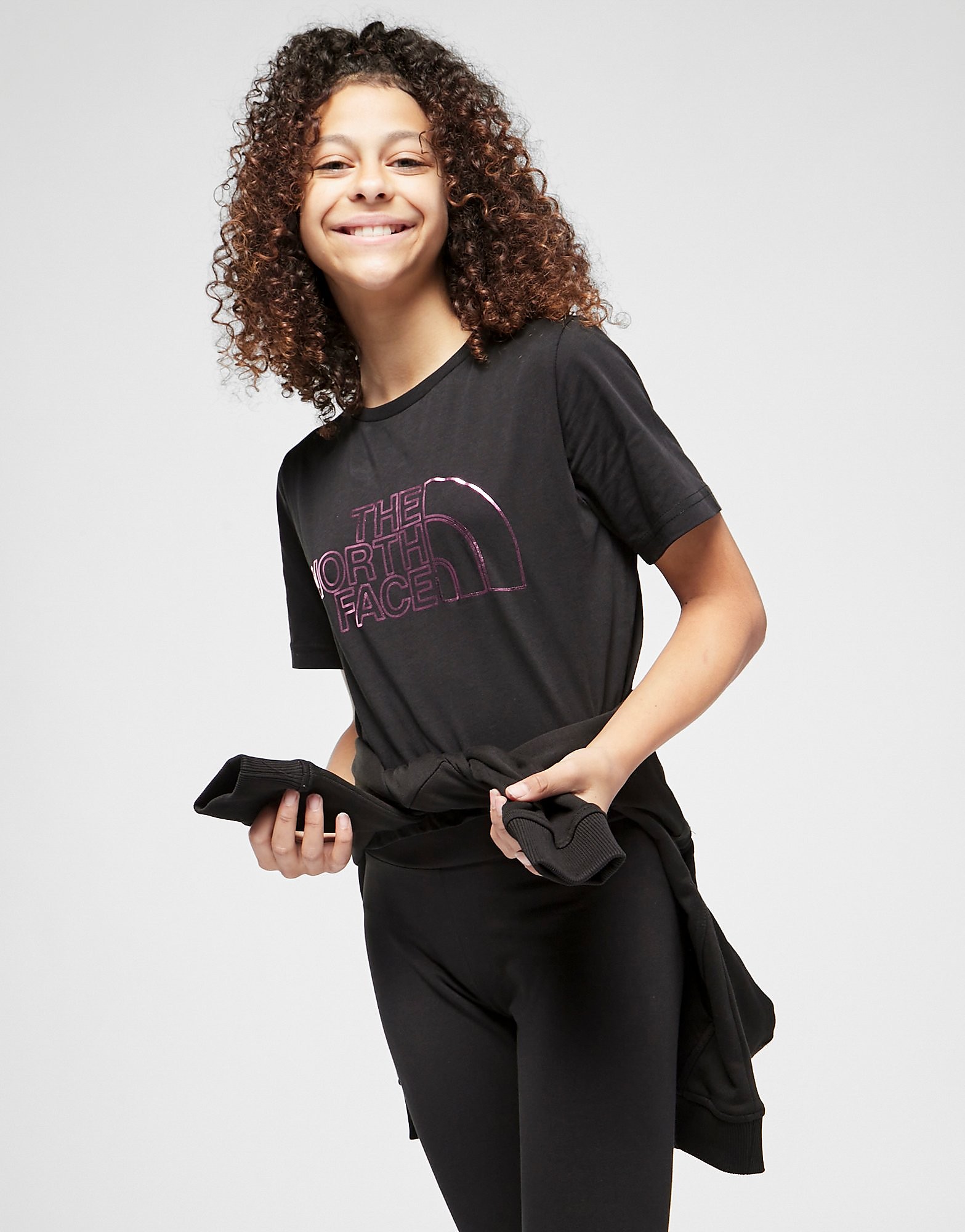 

The North Face Girls' Easy Cropped T-Shirt Junior - Black - Kids, Black