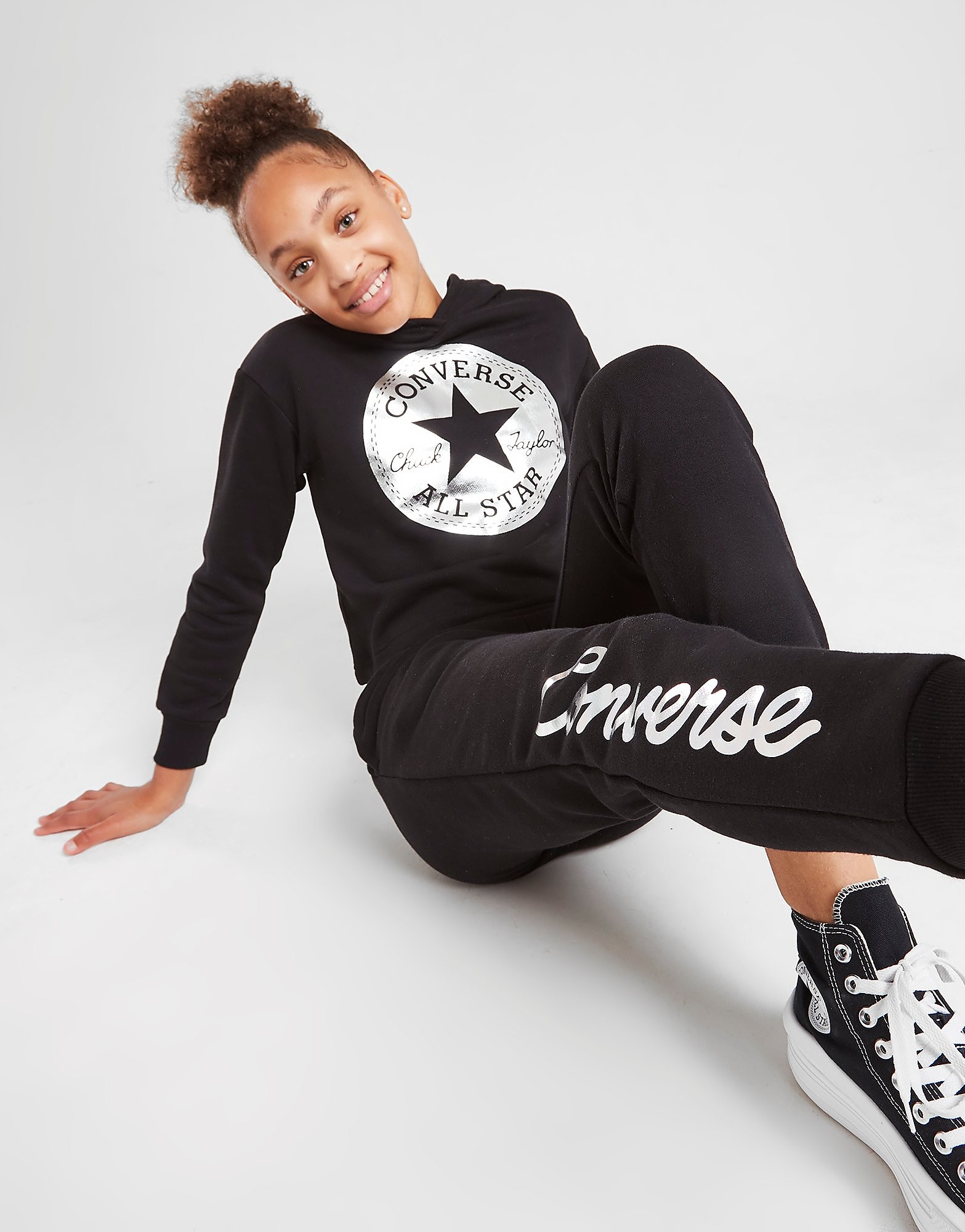 

Converse Girls' Chuck Patch Crop Hoodie Junior - Black - Kids, Black