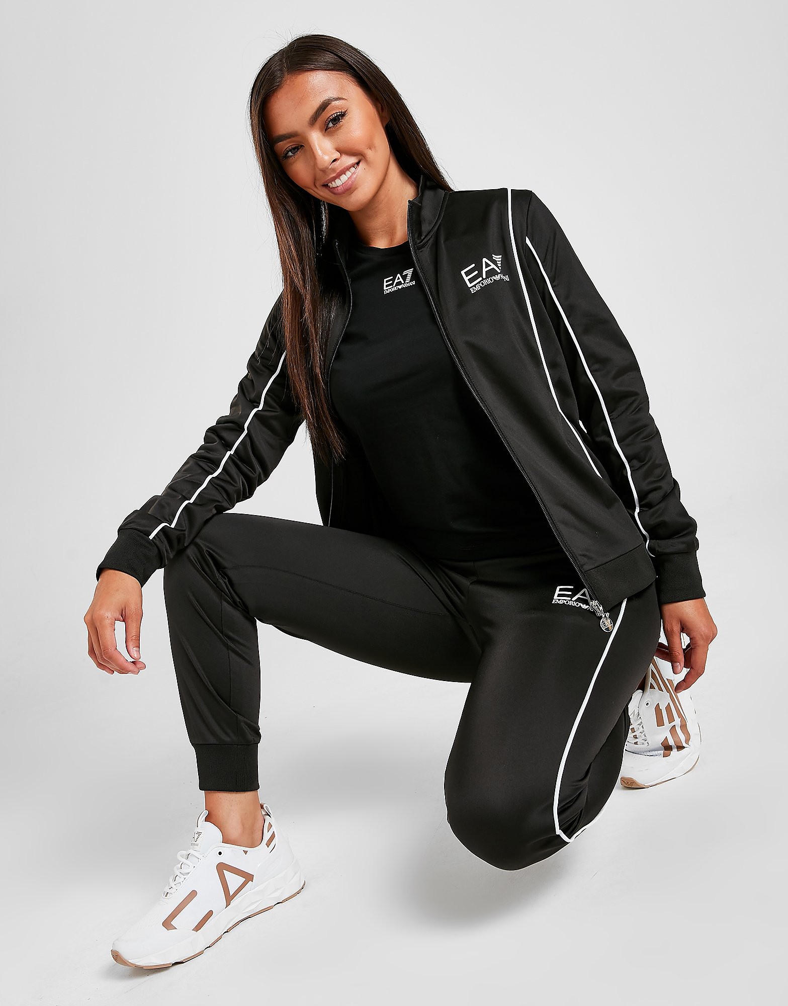 

Emporio Armani EA7 Pipe Tracksuit - Black - Womens, Black