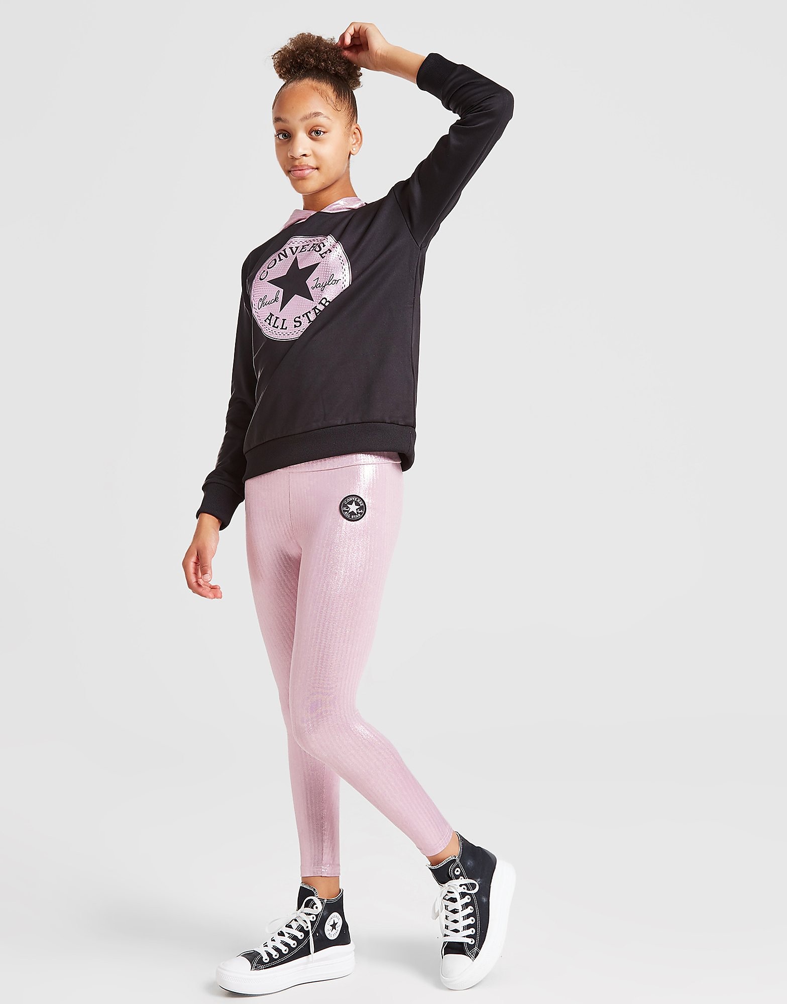 

Converse Girls' High Rise Foil Leggings Junior - Pink - Kids, Pink