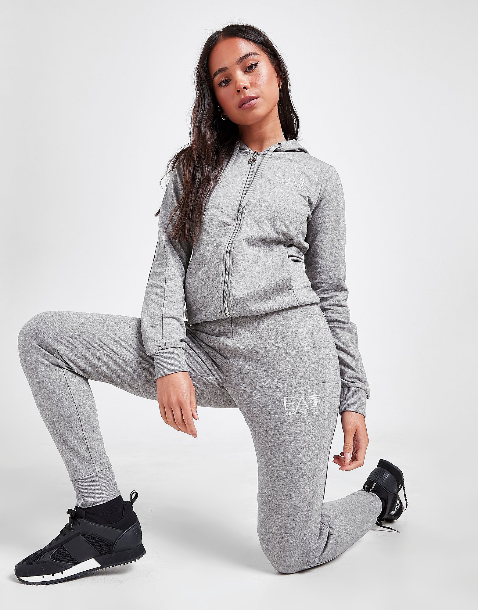 Emporio Armani EA7 Quilt Tracksuit - Grey - Womens, Grey