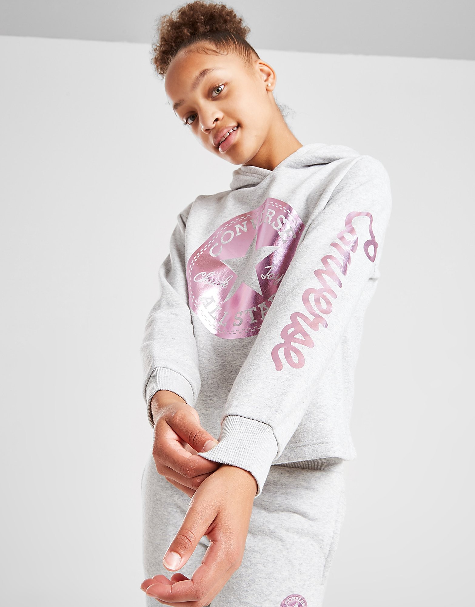 

Converse Girls' Chuck Patch Crop Hoodie Junior - Grey - Kids, Grey