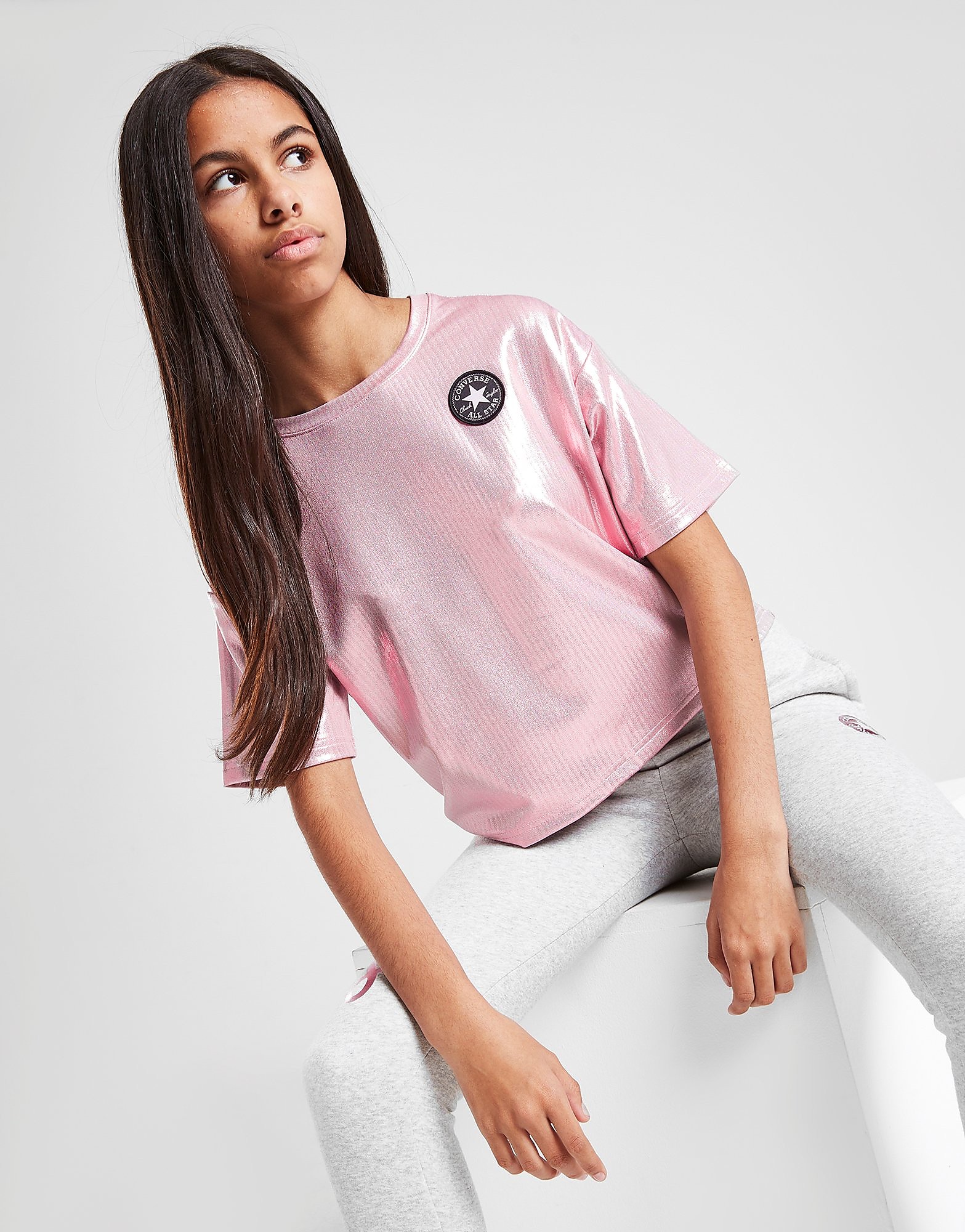 

Converse Girls' Boxy T-Shirt Junior - Pink - Kids, Pink