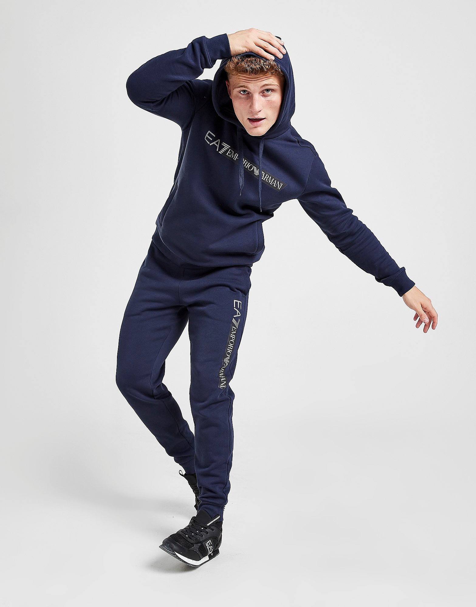 

Emporio Armani EA7 Lines Hooded Fleece Tracksuit - Only at JD - Navy - Mens, Navy