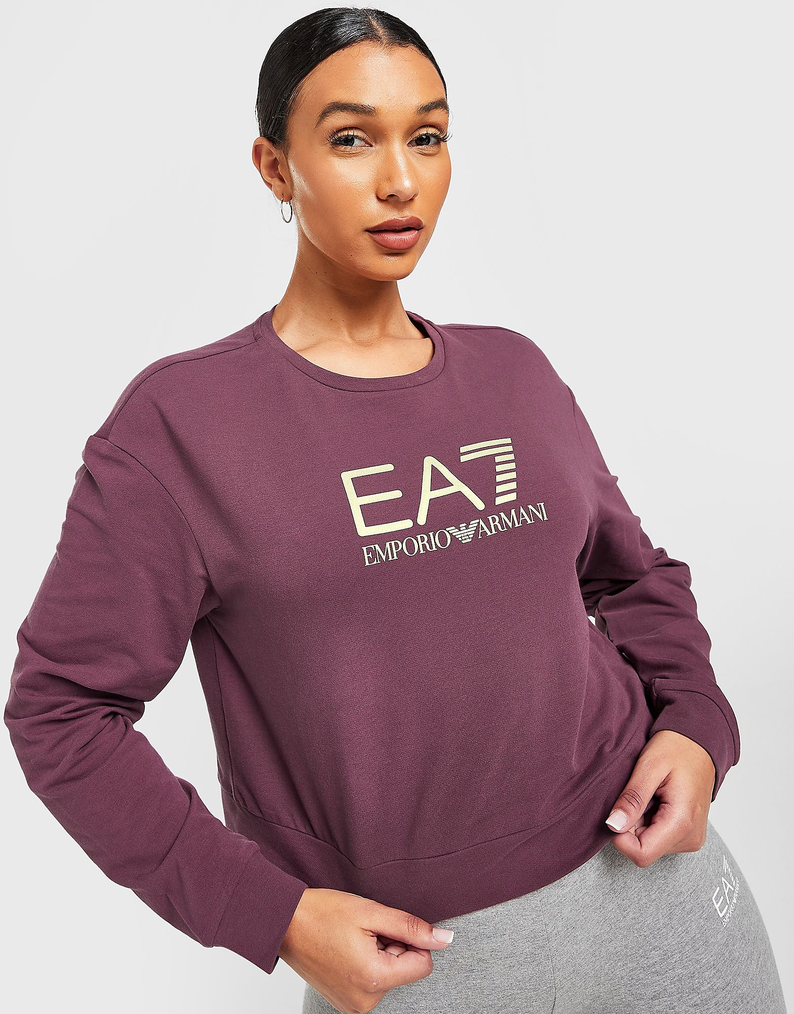 

Emporio Armani EA7 Shine Crew Sweatshirt - Purple - Womens, Purple