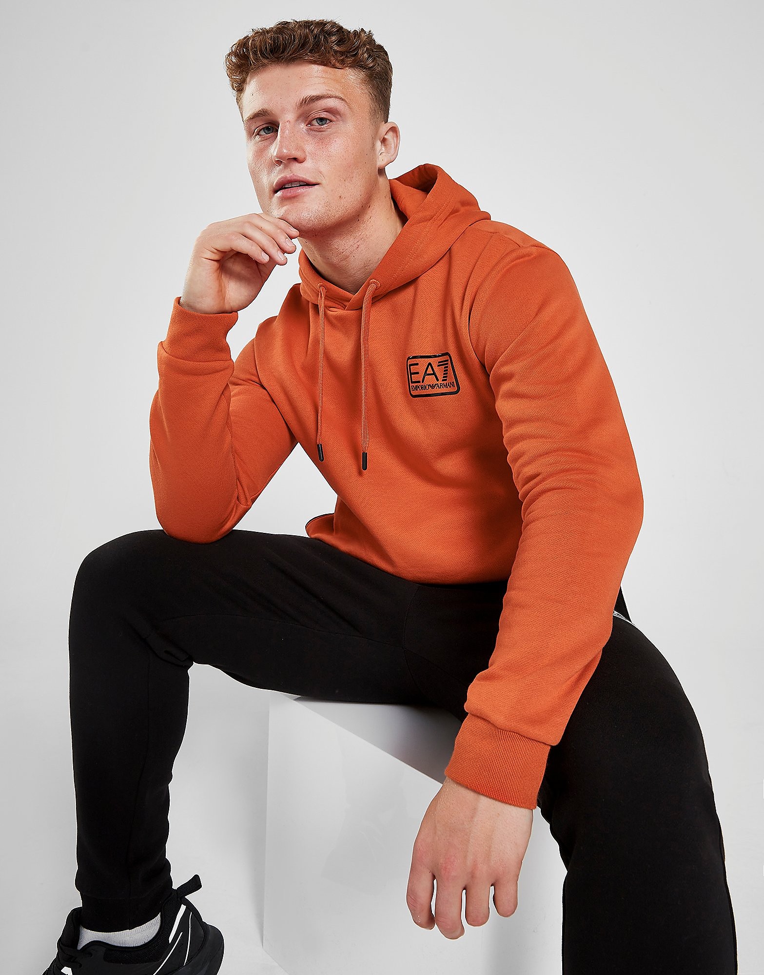 

Emporio Armani EA7 Core Box Hoodie - Orange - Mens, Orange