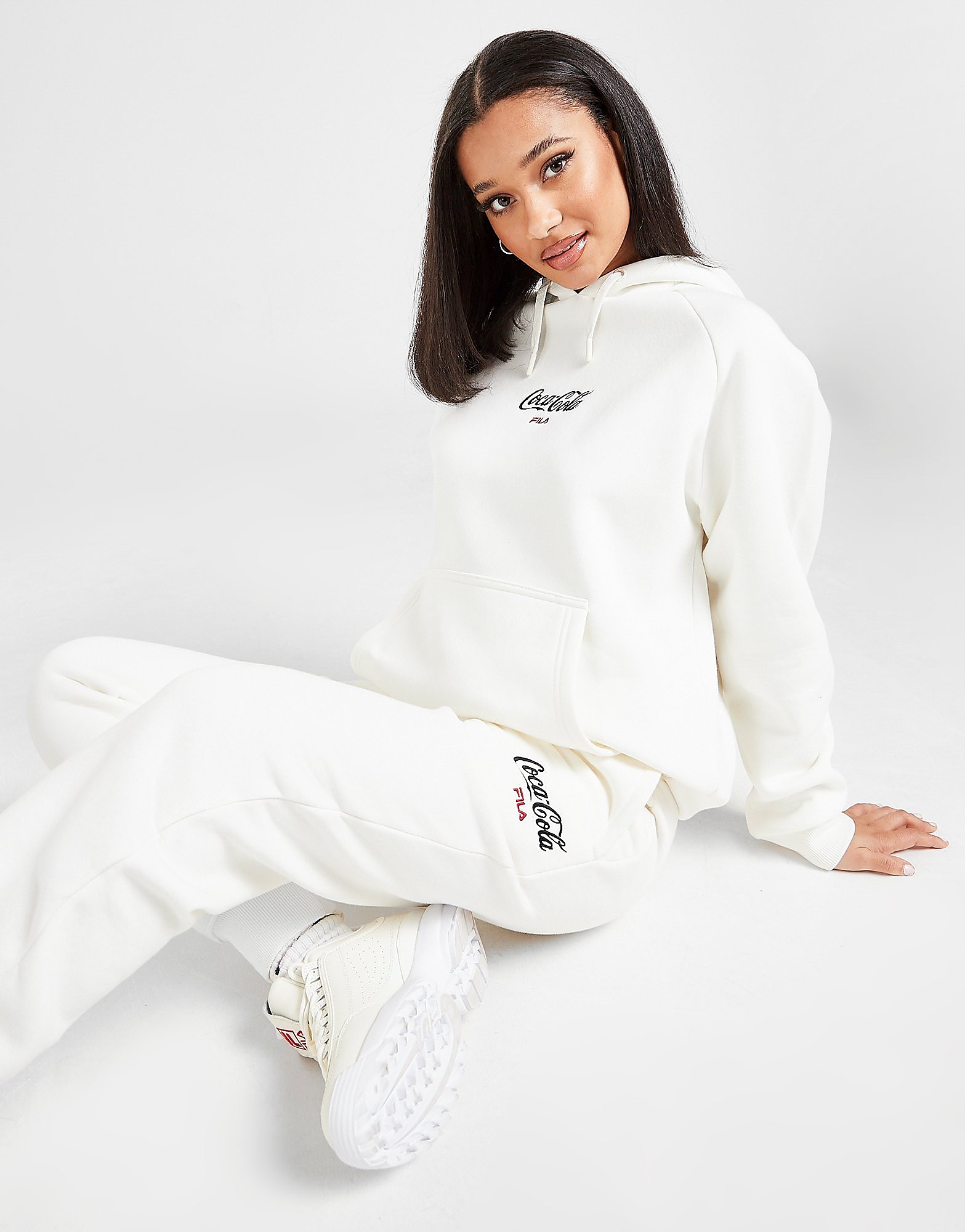 

Fila x Coca-Cola Logo Oversized Hoodie - Only at JD - White - Womens, White