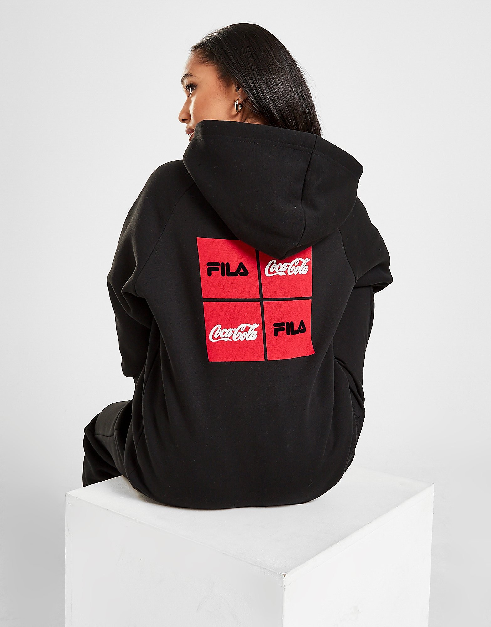 

Fila x Coca-Cola Logo Oversized Hoodie - Black - Womens, Black