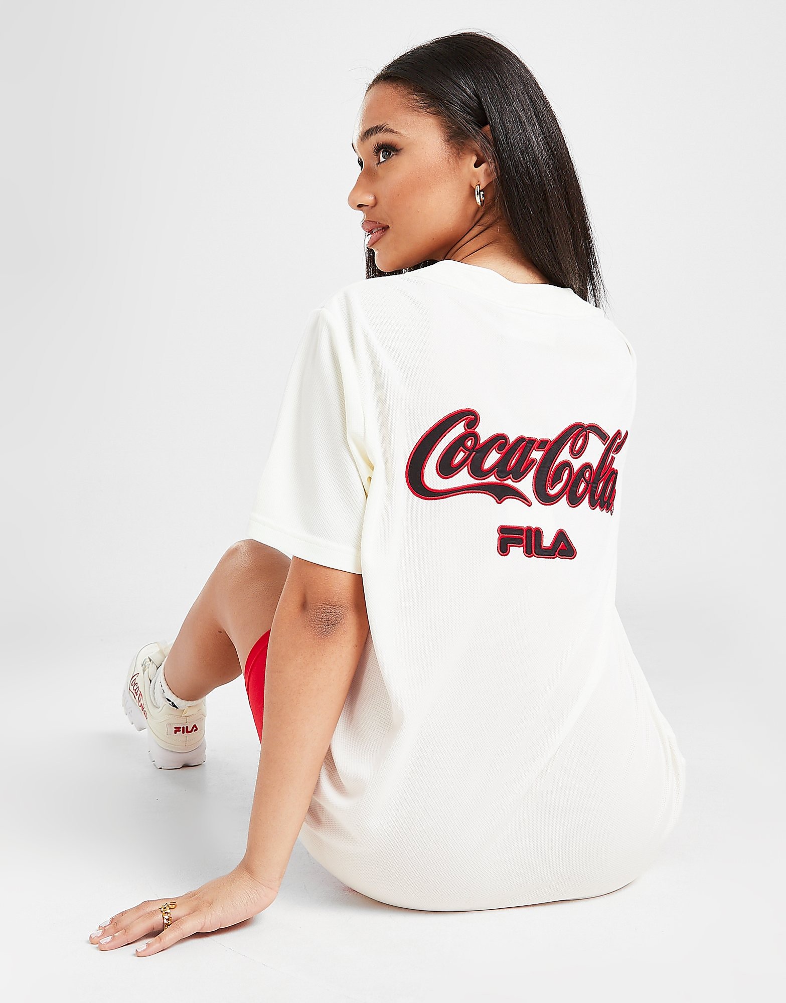 

Fila x Coca-Cola Back Logo Baseball Top - Only at JD - White - Womens, White