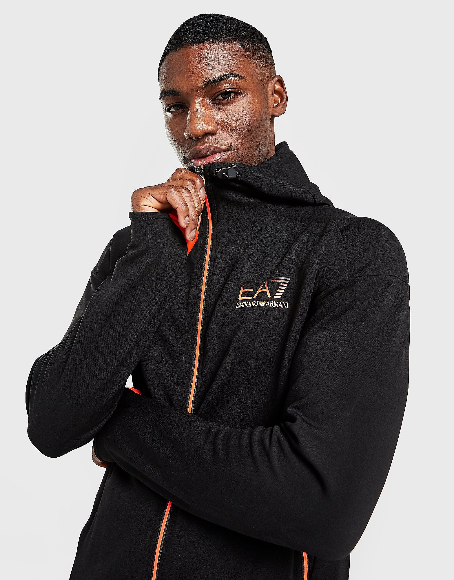 

Emporio Armani EA7 Vigor Full Zip Hoodie - Black - Mens, Black