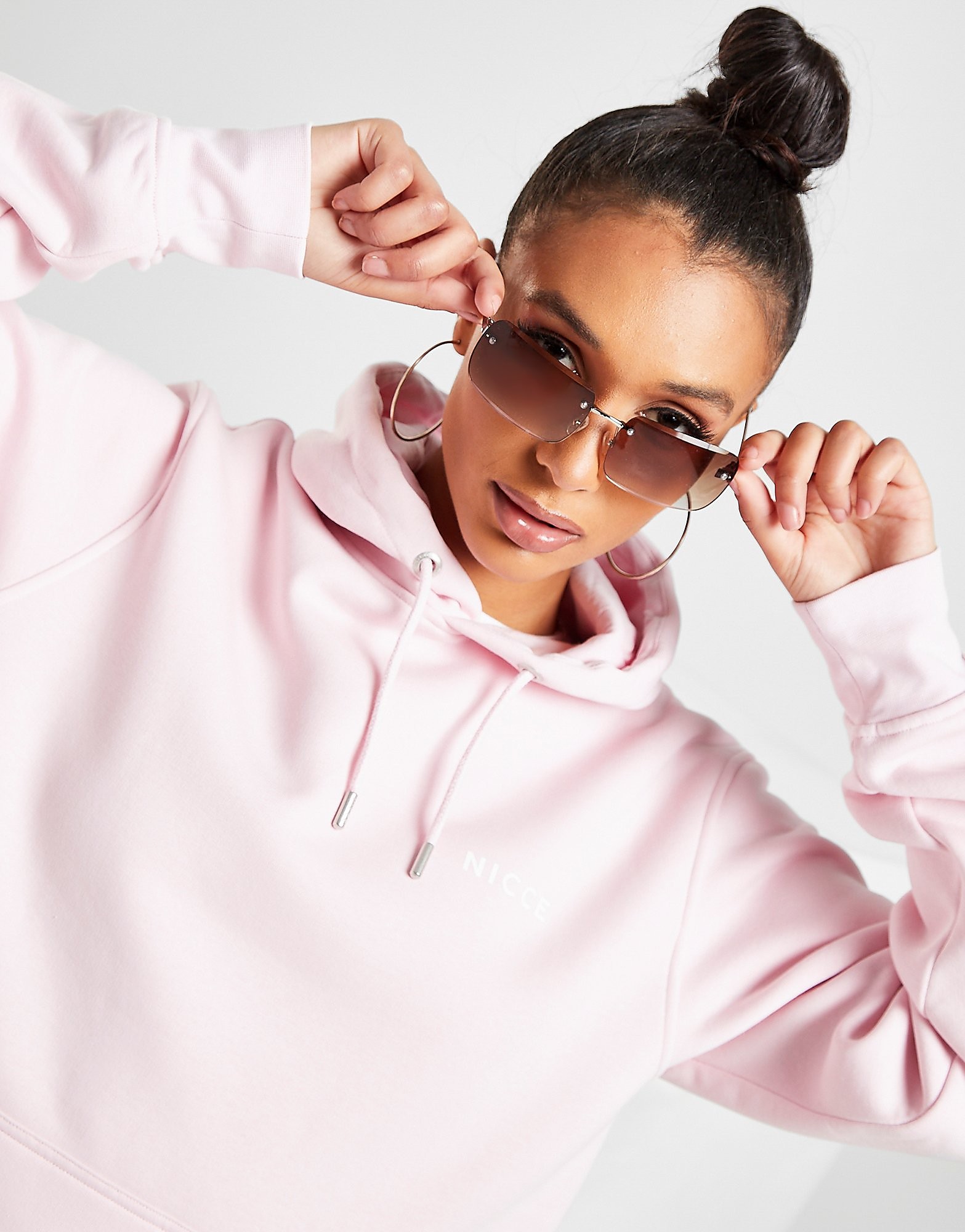 

Nicce Small Logo Overhead Hoodie - Pink - Womens, Pink