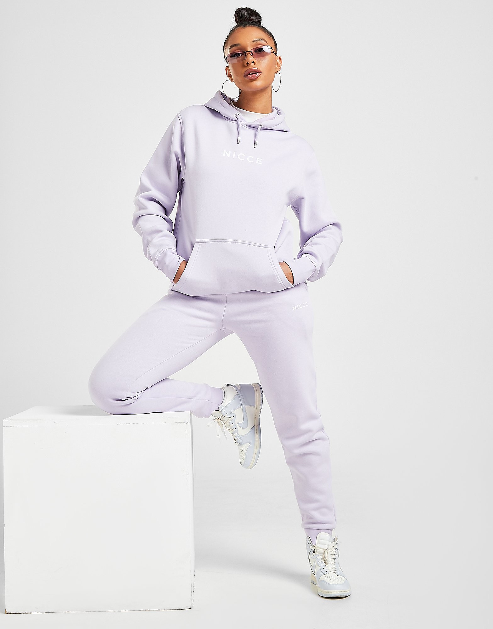 

Nicce Logo Fleece Joggers - Purple - Womens, Purple