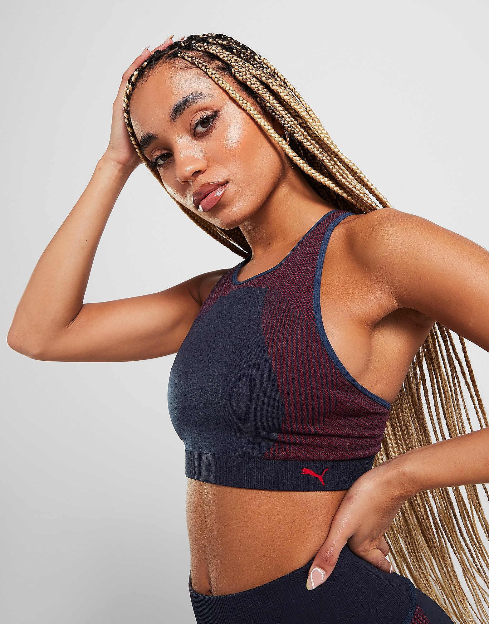 

Puma Training Seamless Longline Sports Bra - Blue - Womens, Blue