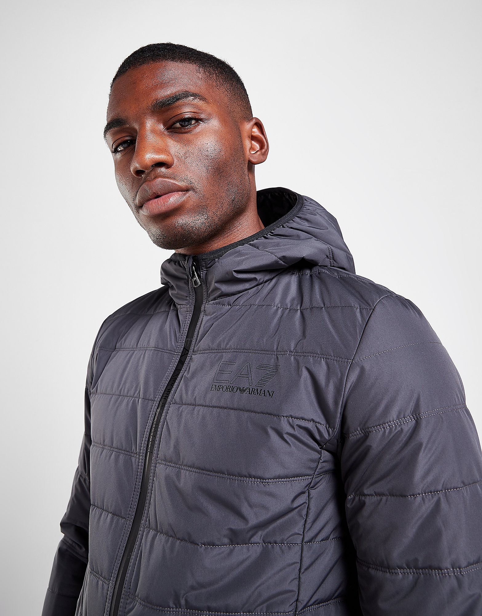 

Emporio Armani EA7 Tape Bubble Padded Jacket - Only at JD - Grey - Mens, Grey