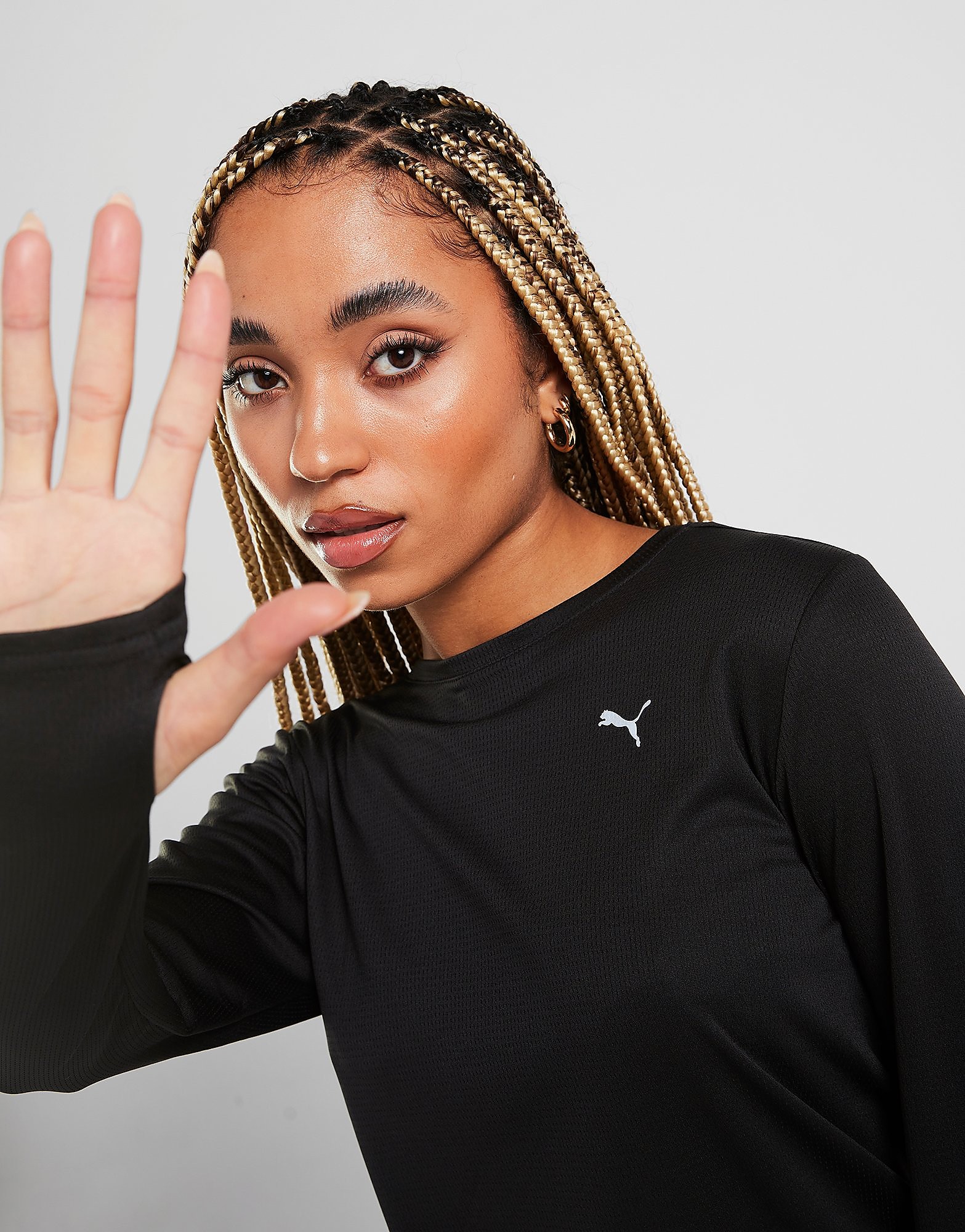 

Puma Running Long Sleeve T-Shirt - Black - Womens, Black