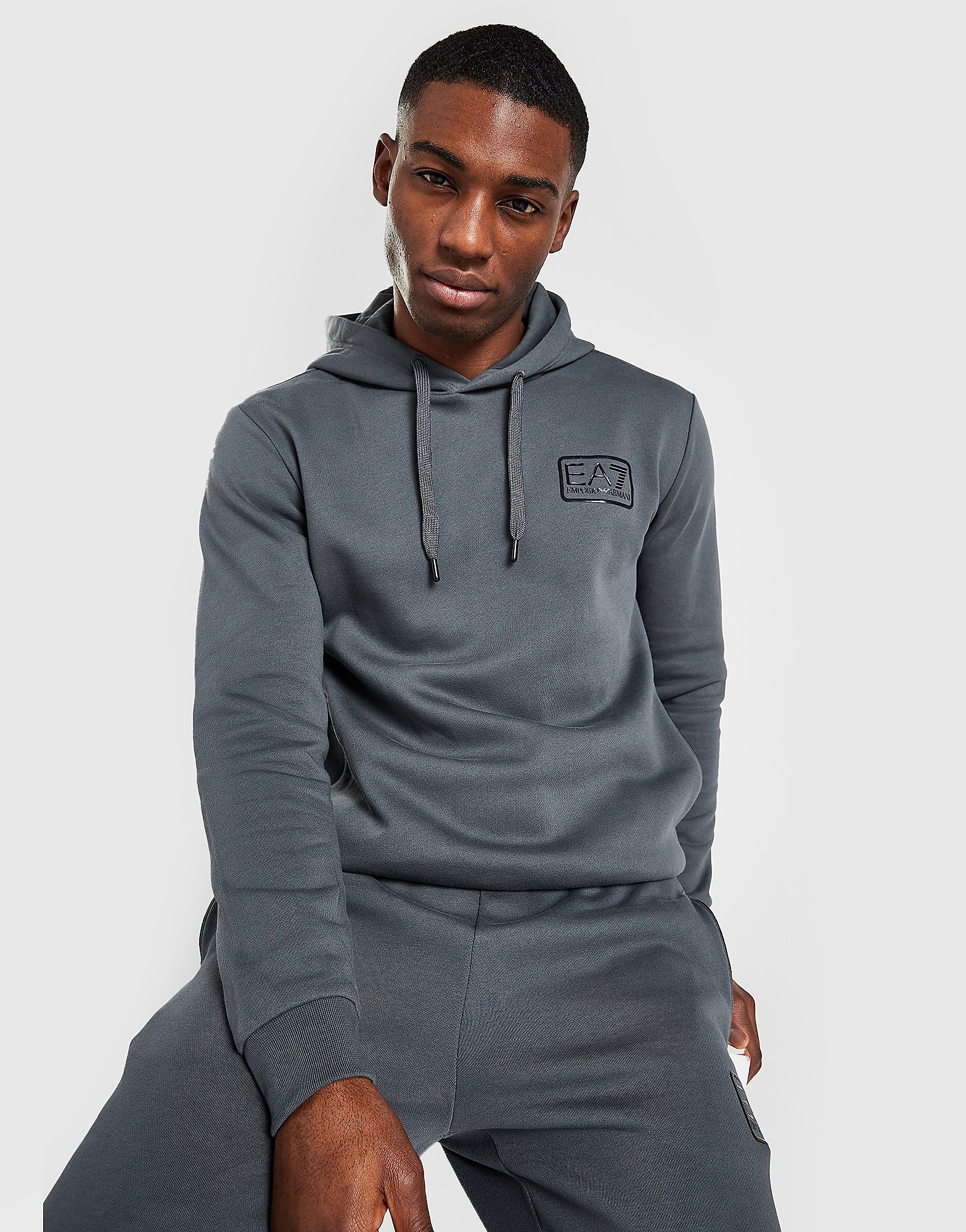 

Emporio Armani EA7 Core Box Hoodie - Grey - Mens, Grey
