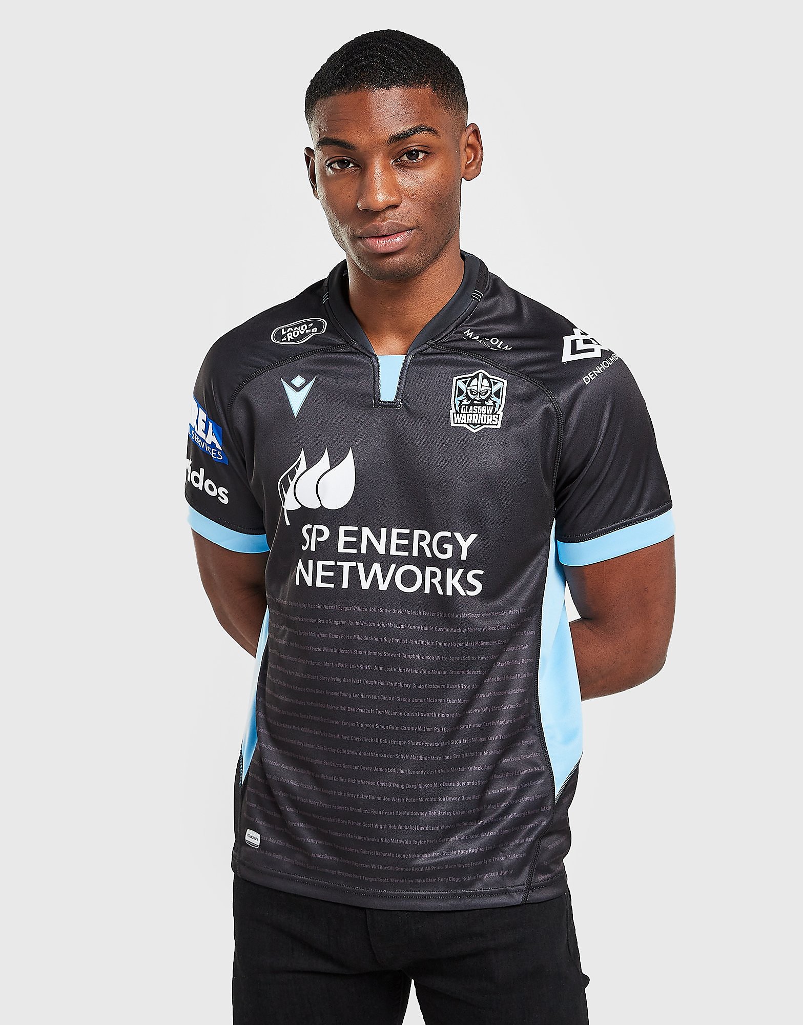 

Macron Glasgow Warriors 2021/22 Home Shirt - Black - Mens, Black
