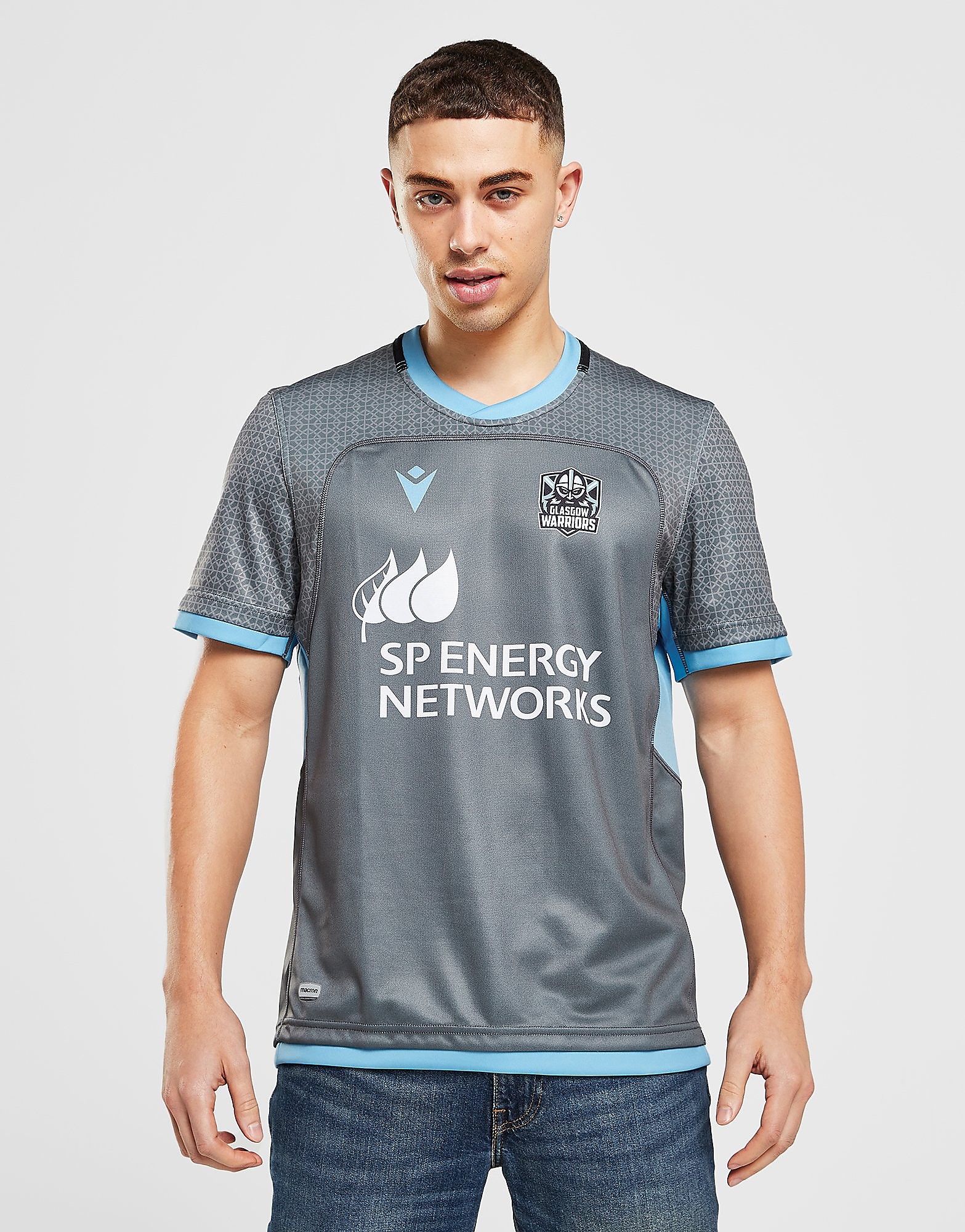 

Macron Glasgow Warriors 2021/22 Training Shirt - Grey - Mens, Grey