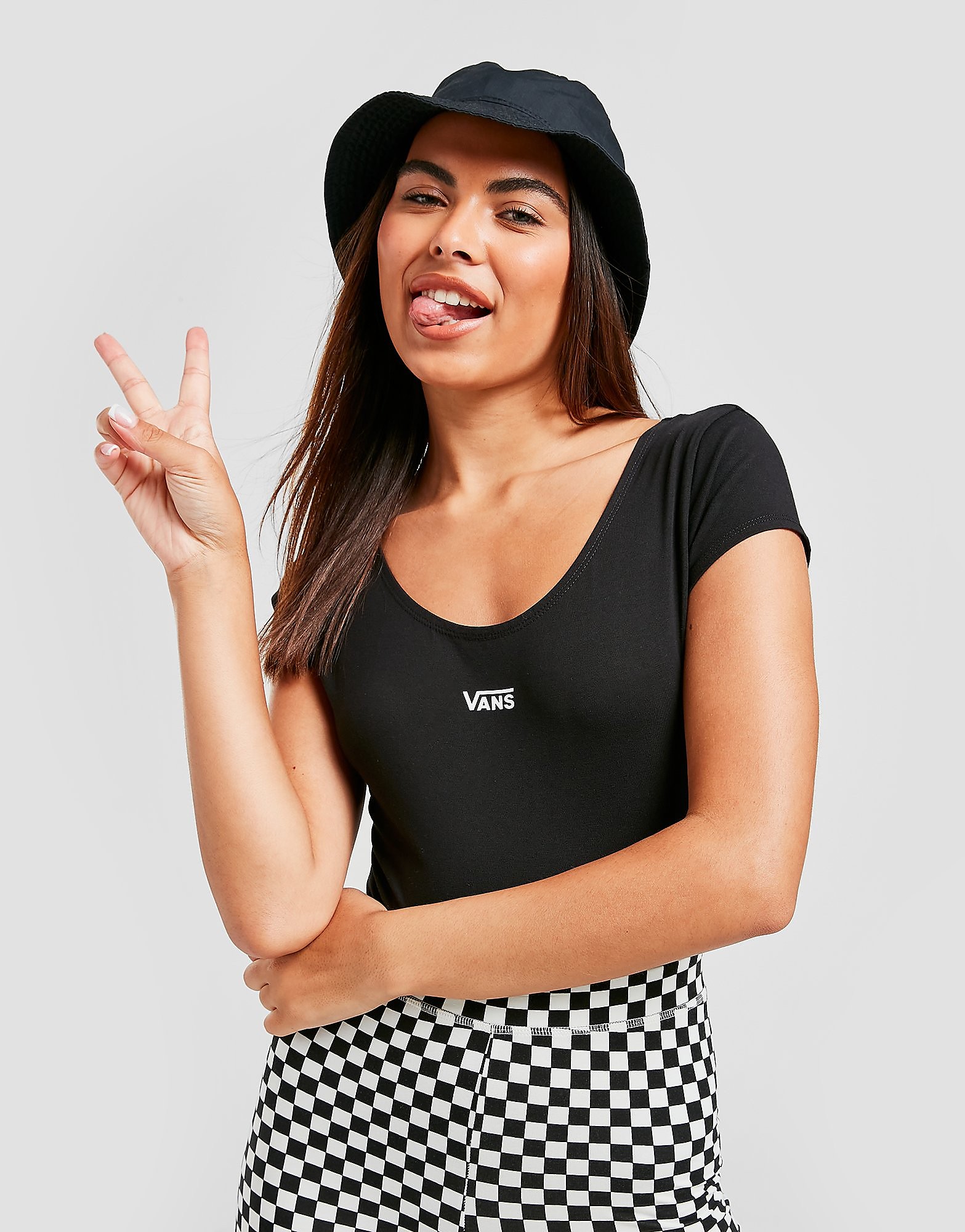 

Vans Flying V Short Sleeve Bodysuit - Black - Womens, Black