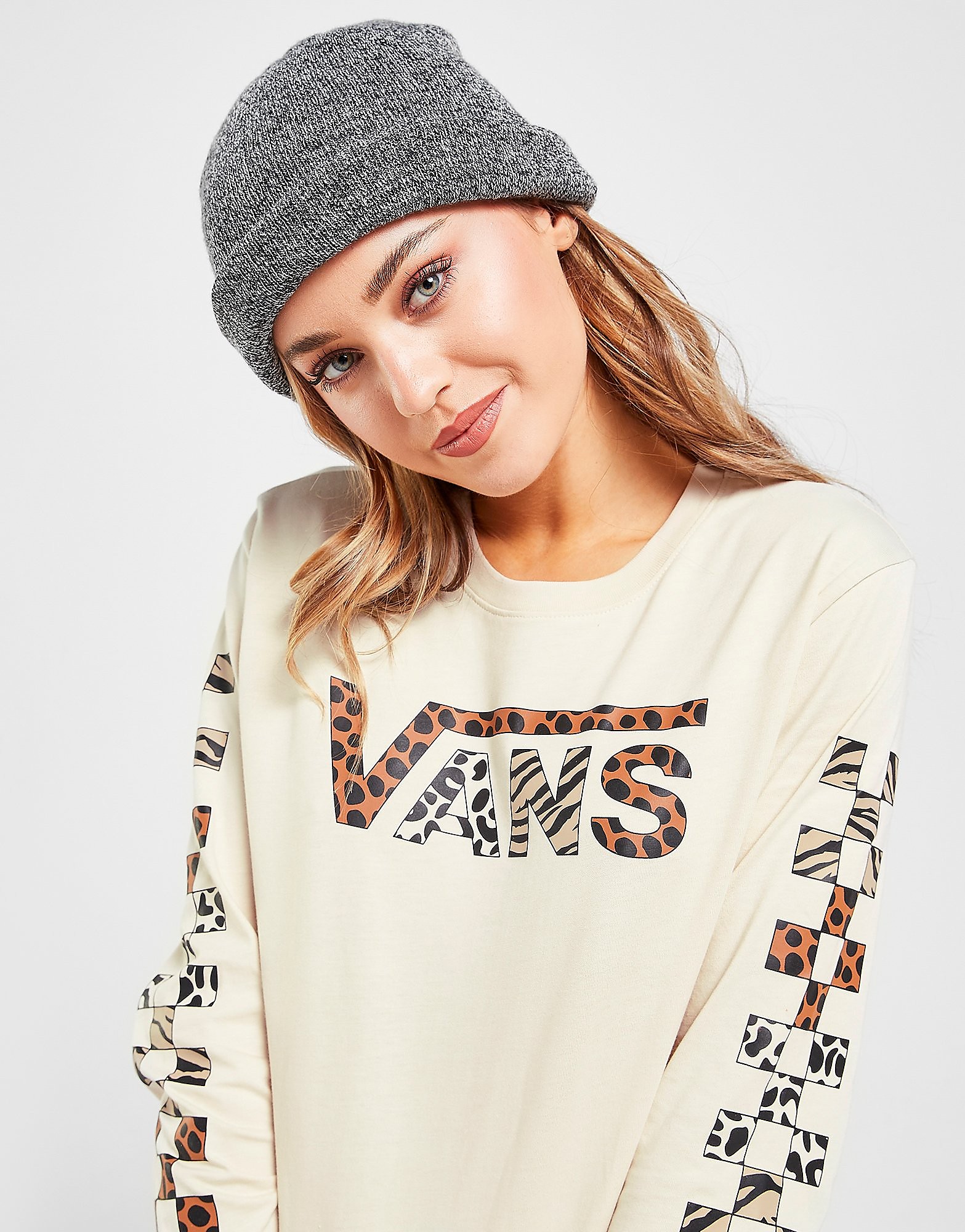 

Vans Leopard Infill Long Sleeve T-Shirt - White - Womens, White