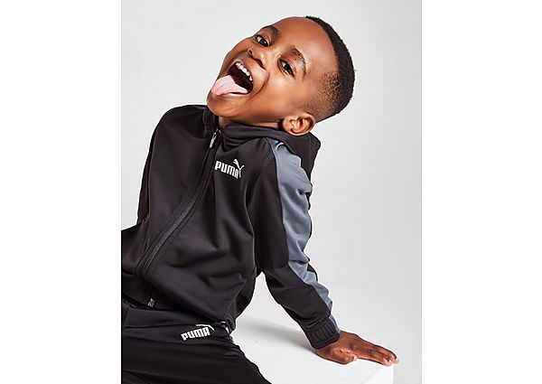 Puma Essential Poly Full Zip Tracksuit Children - Only at JD - Black - Kids, Black