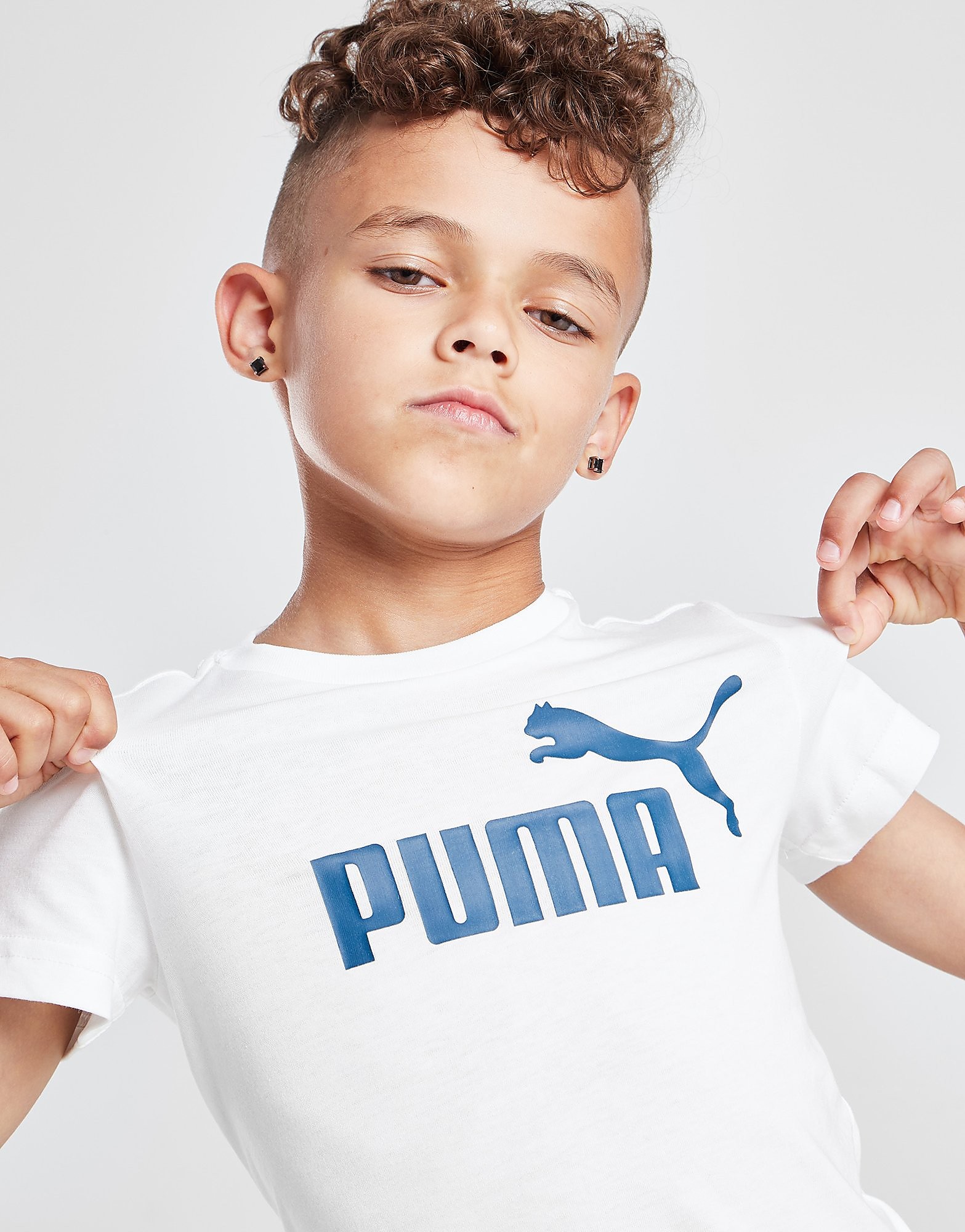 

Puma Essential Large Logo T-Shirt Children - Only at JD - White - Kids, White