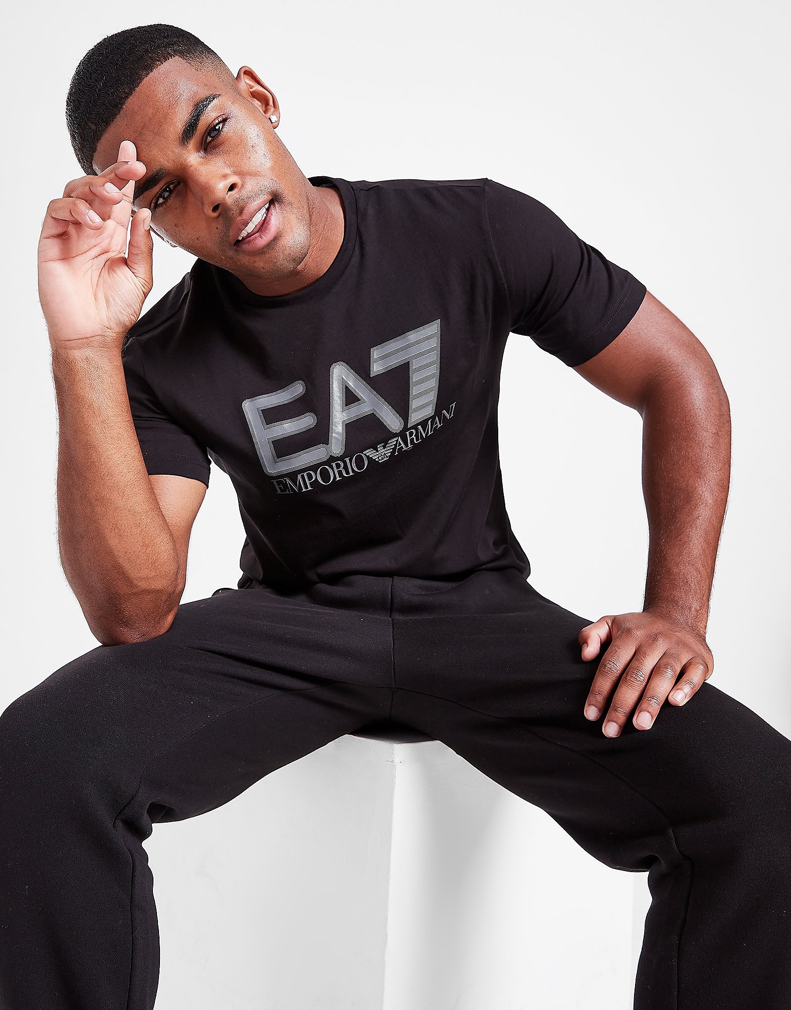 

Emporio Armani EA7 Visibility Logo T-Shirt - BLACK - Mens, BLACK