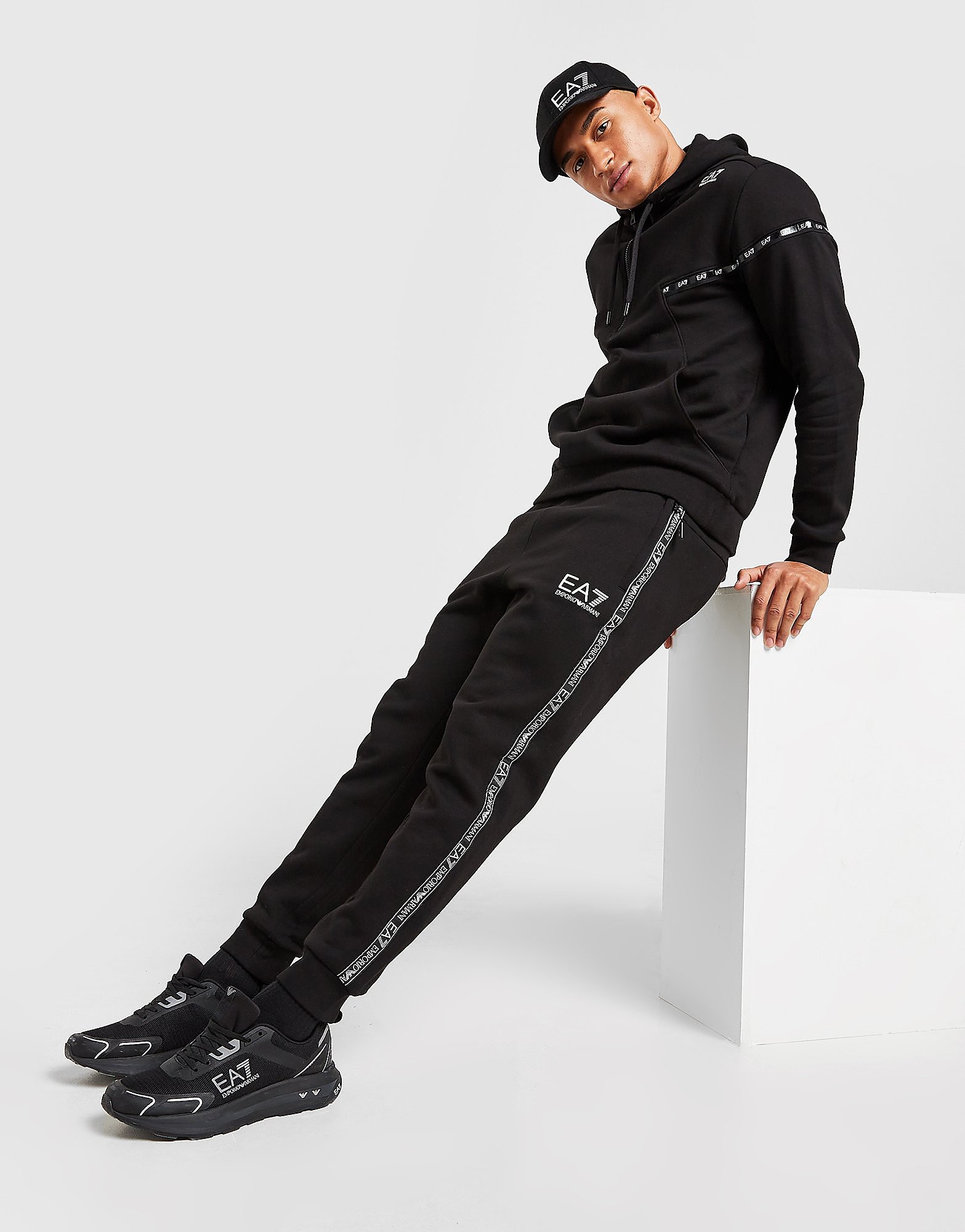 

Emporio Armani EA7 Tape Joggers - Black - Mens, Black