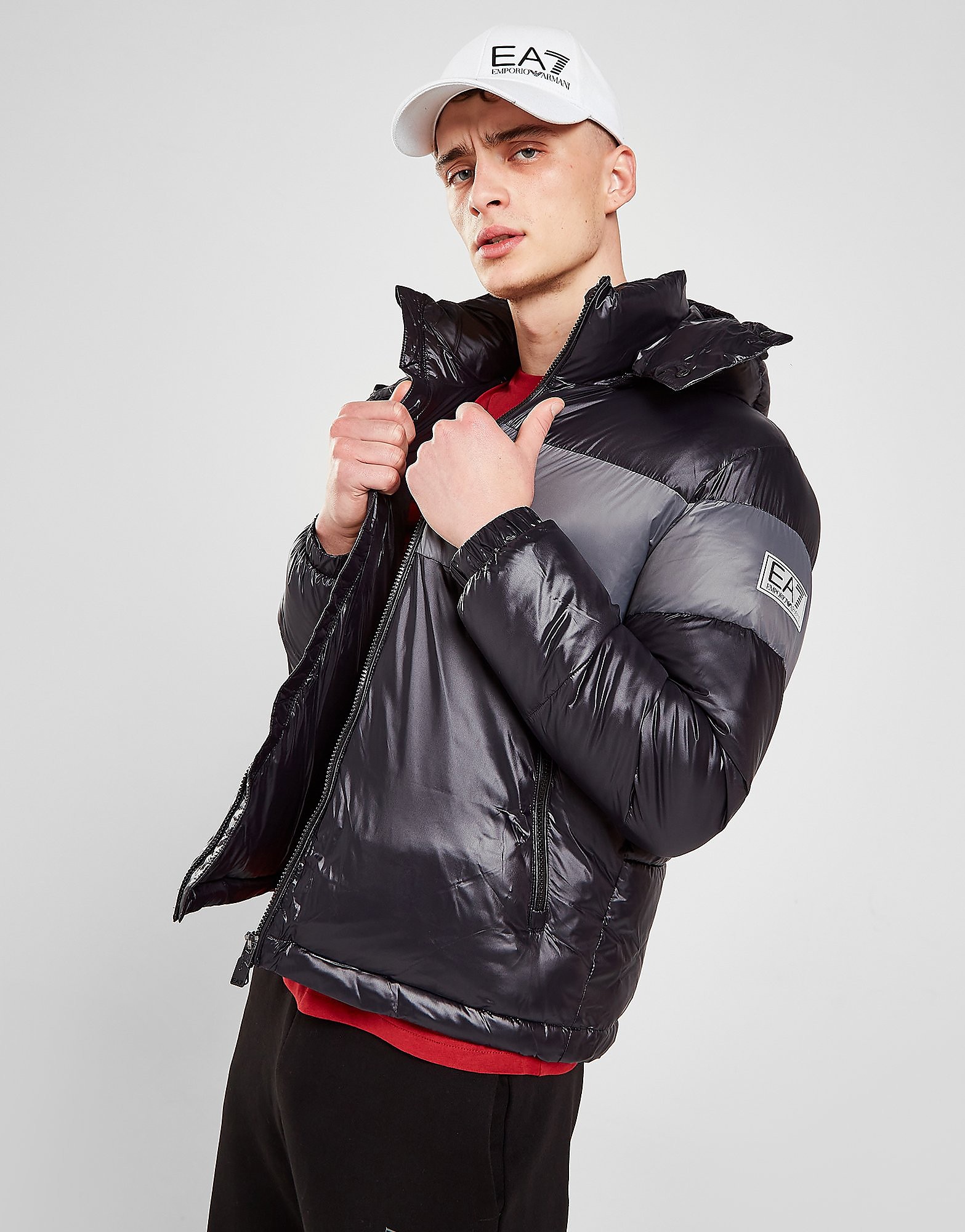 

Emporio Armani EA7 Mountain Shine Colour Block Jacket - Black/Grey - Mens, Black/Grey