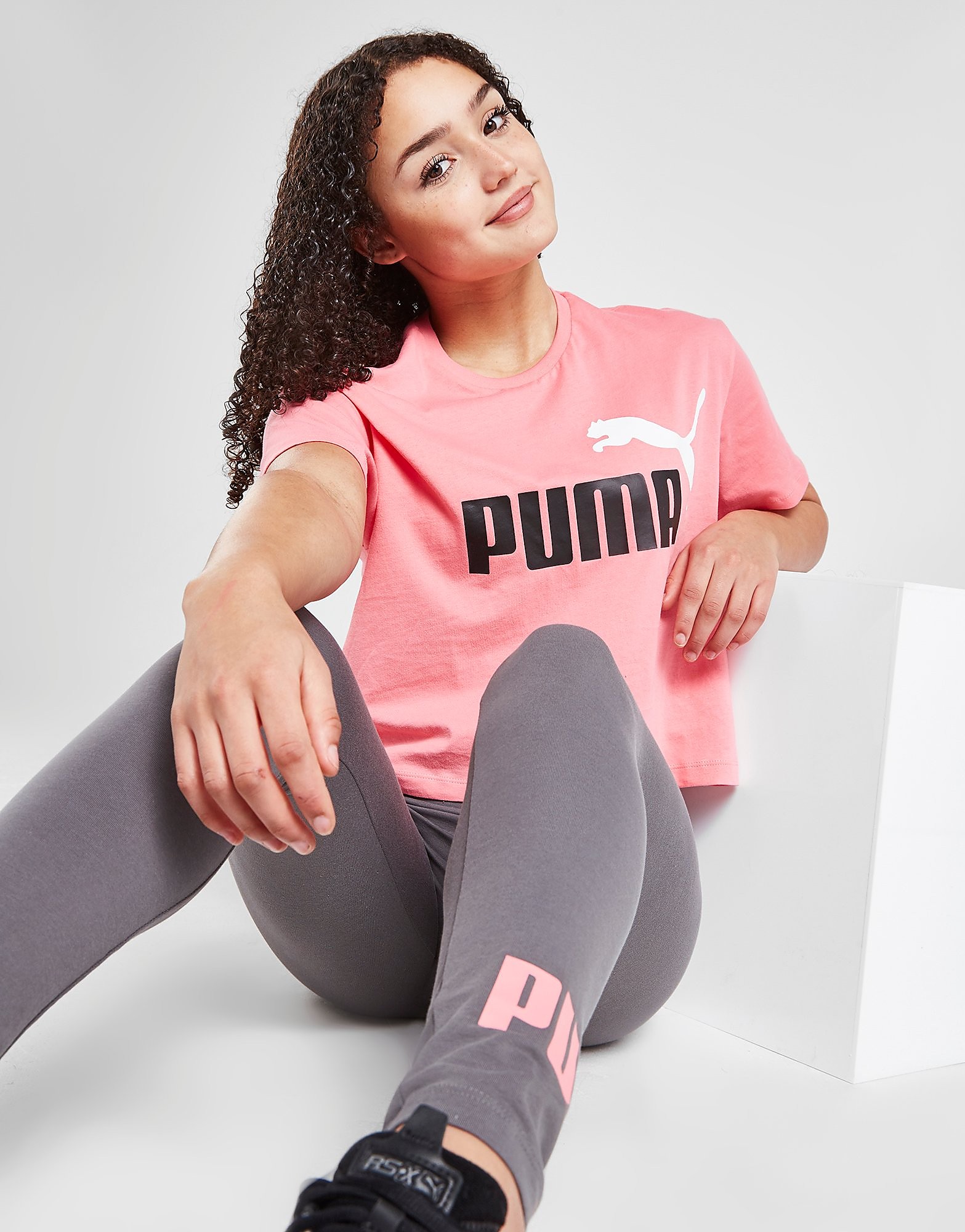 

Puma Girls' Essential Crop T-Shirt Junior - Only at JD - Pink - Kids, Pink