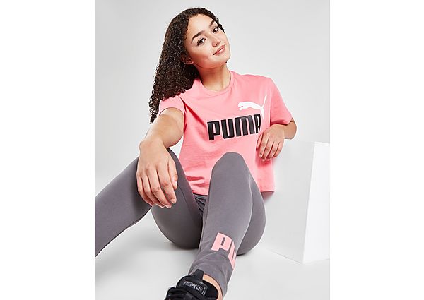Puma Girls' Essential Crop T-Shirt Junior - Only at JD - Pink - Kids, Pink