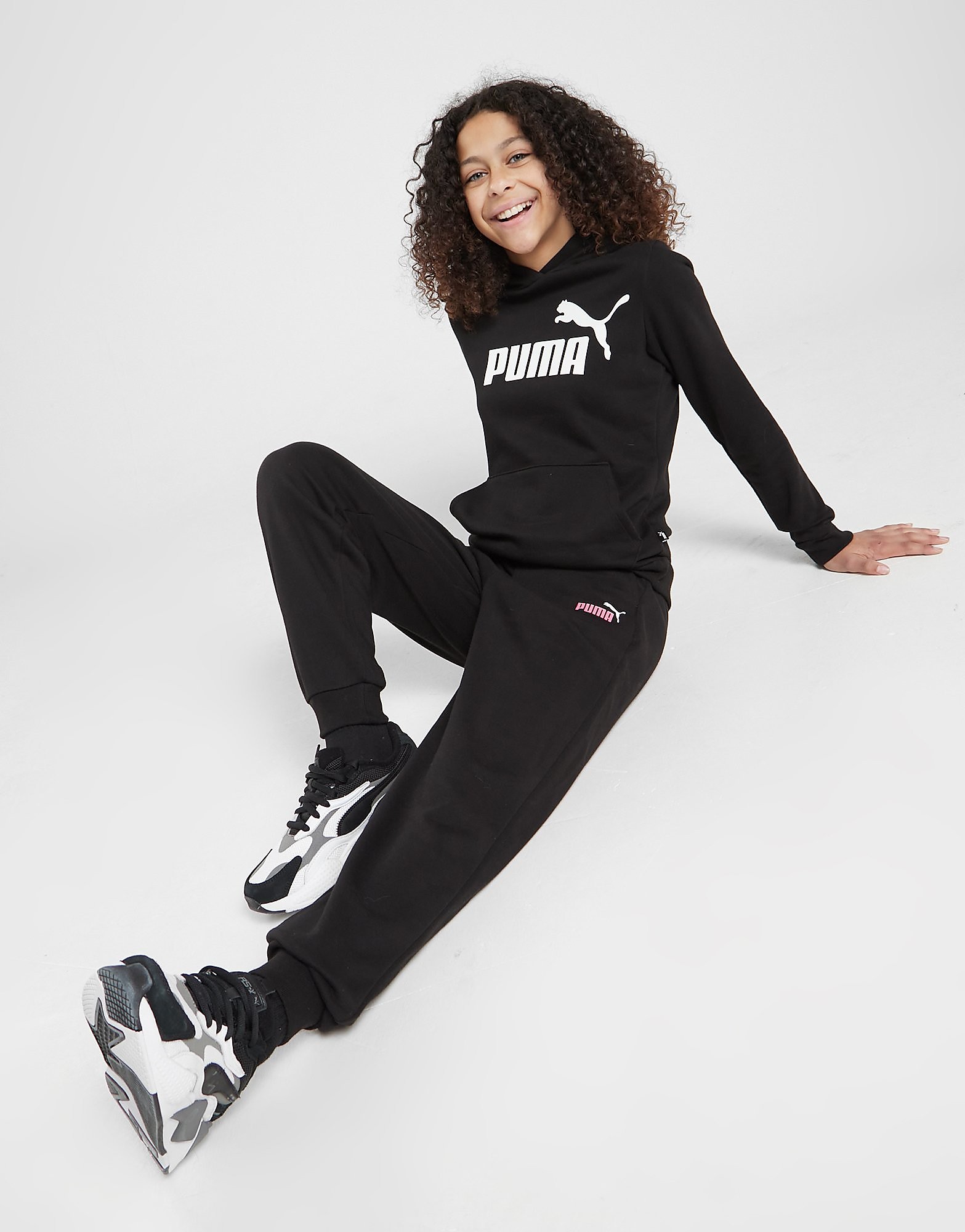 

Puma Girls' Essential Fleece Joggers Junior - Only at JD - Black - Kids, Black