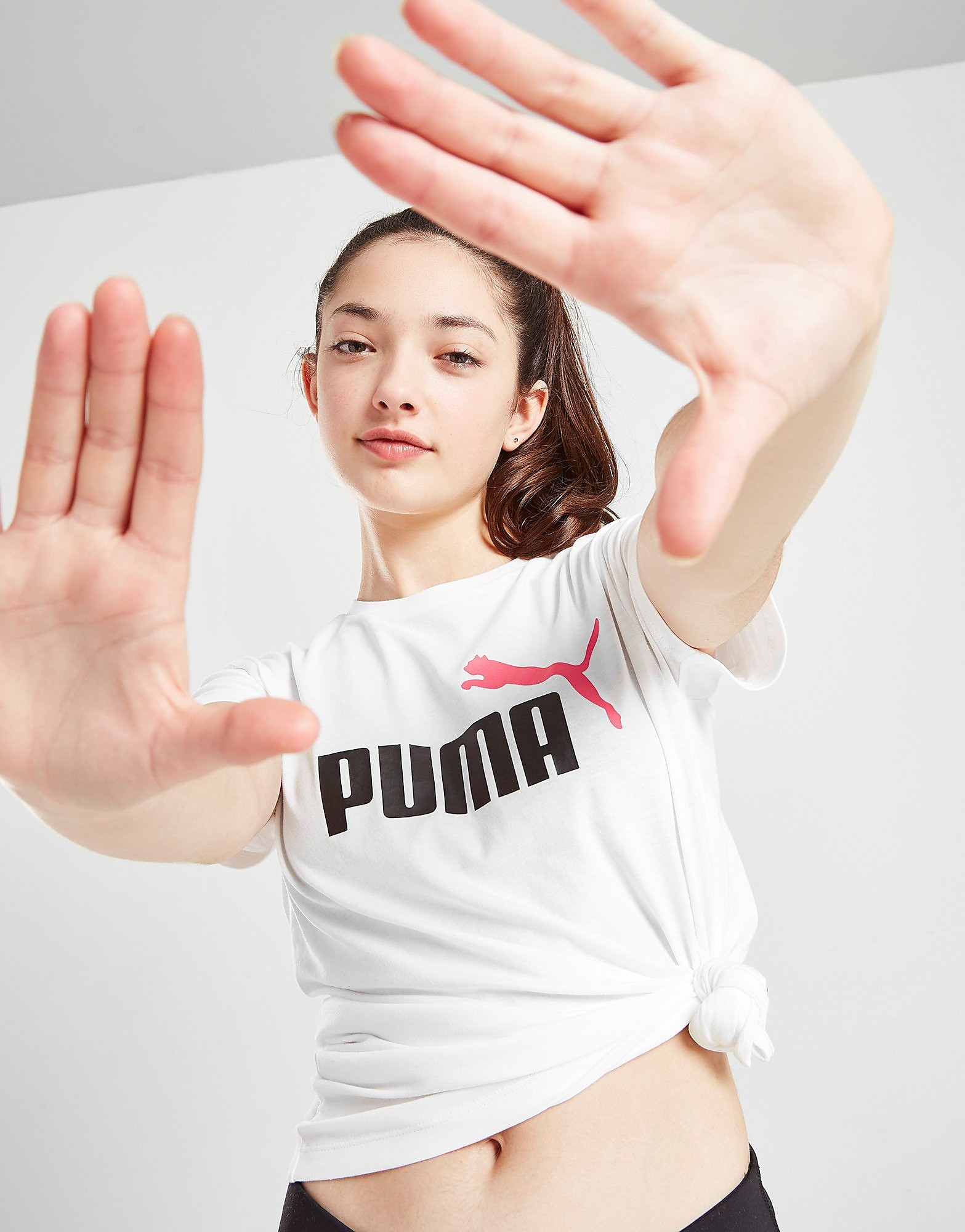 

Puma Girls' Essential Logo Boyfriend T-Shirt Junior - Only at JD - White - Kids, White